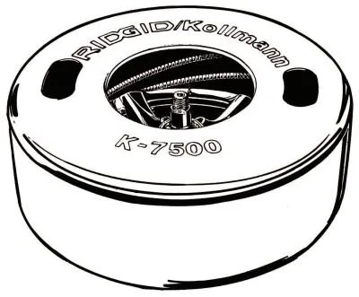 Ridge Tool Company Model K-7500 Drain Cleaners, 200 rpm, 3 in-10 in Pipe Dia., with C-100, 60052