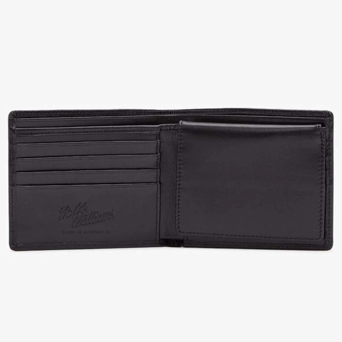 RM WILLIAMS Tri Fold Wallet - Mens Yearling Leather - Black