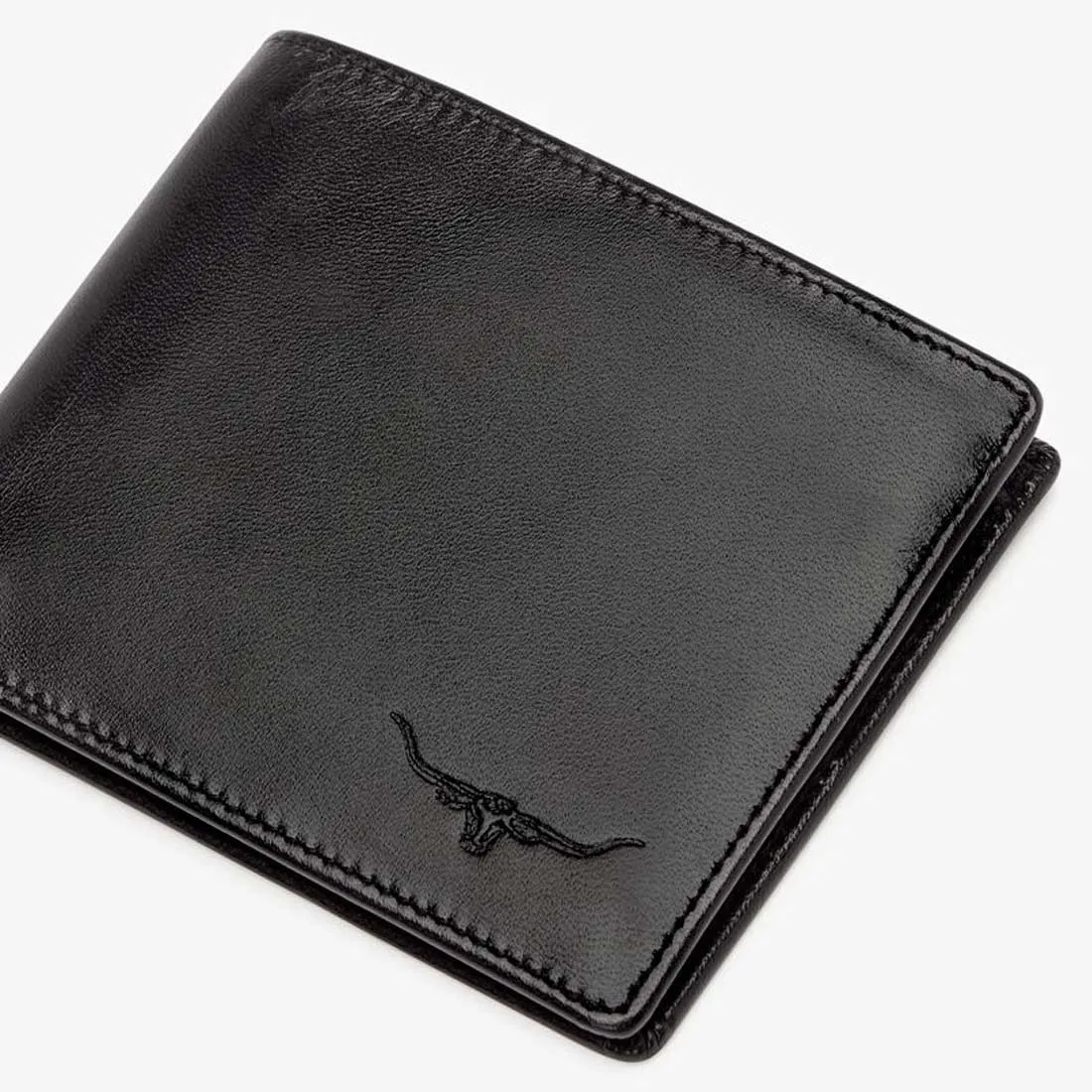 RM WILLIAMS Tri Fold Wallet - Mens Yearling Leather - Black