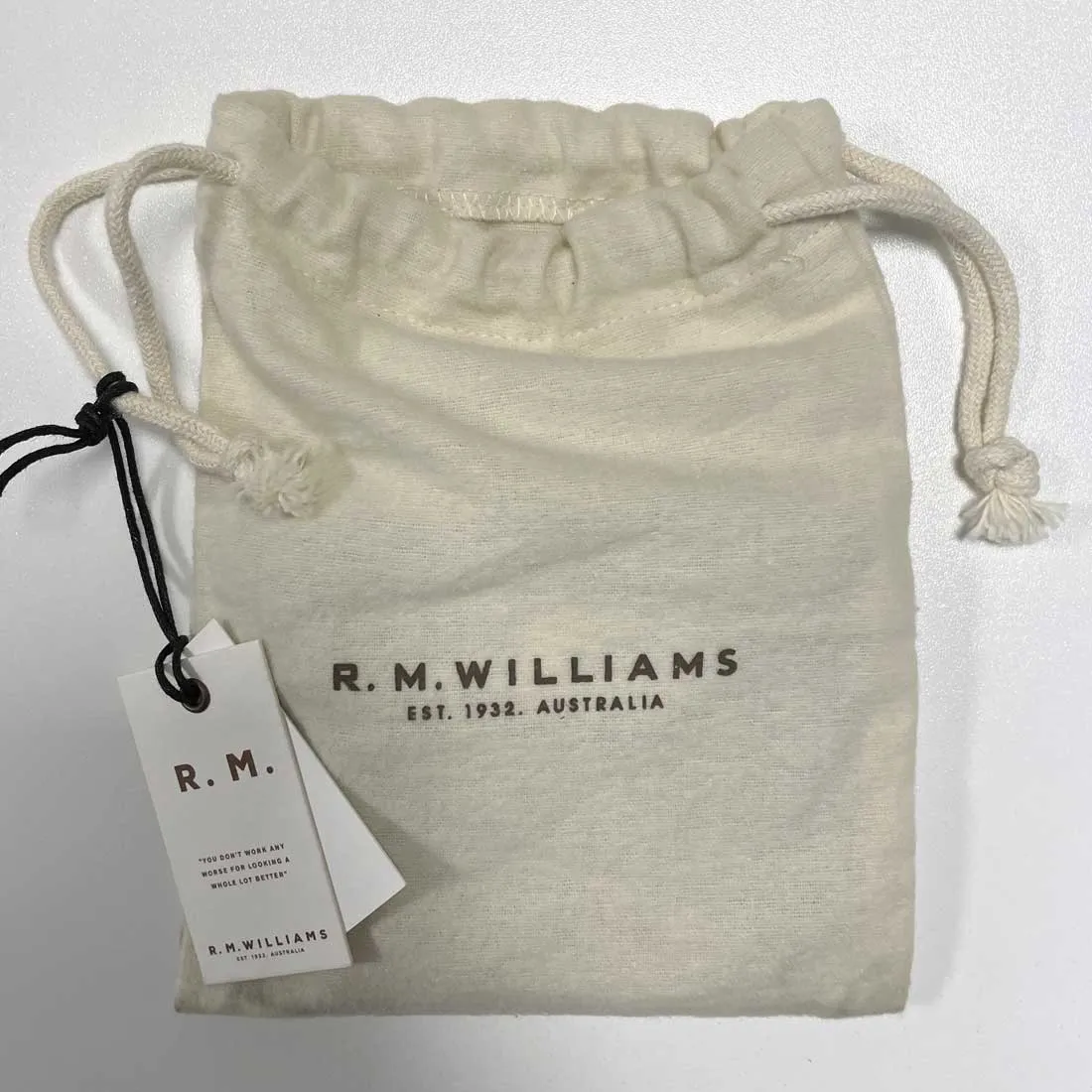 RM WILLIAMS Tri Fold Wallet - Mens Yearling Leather - Black