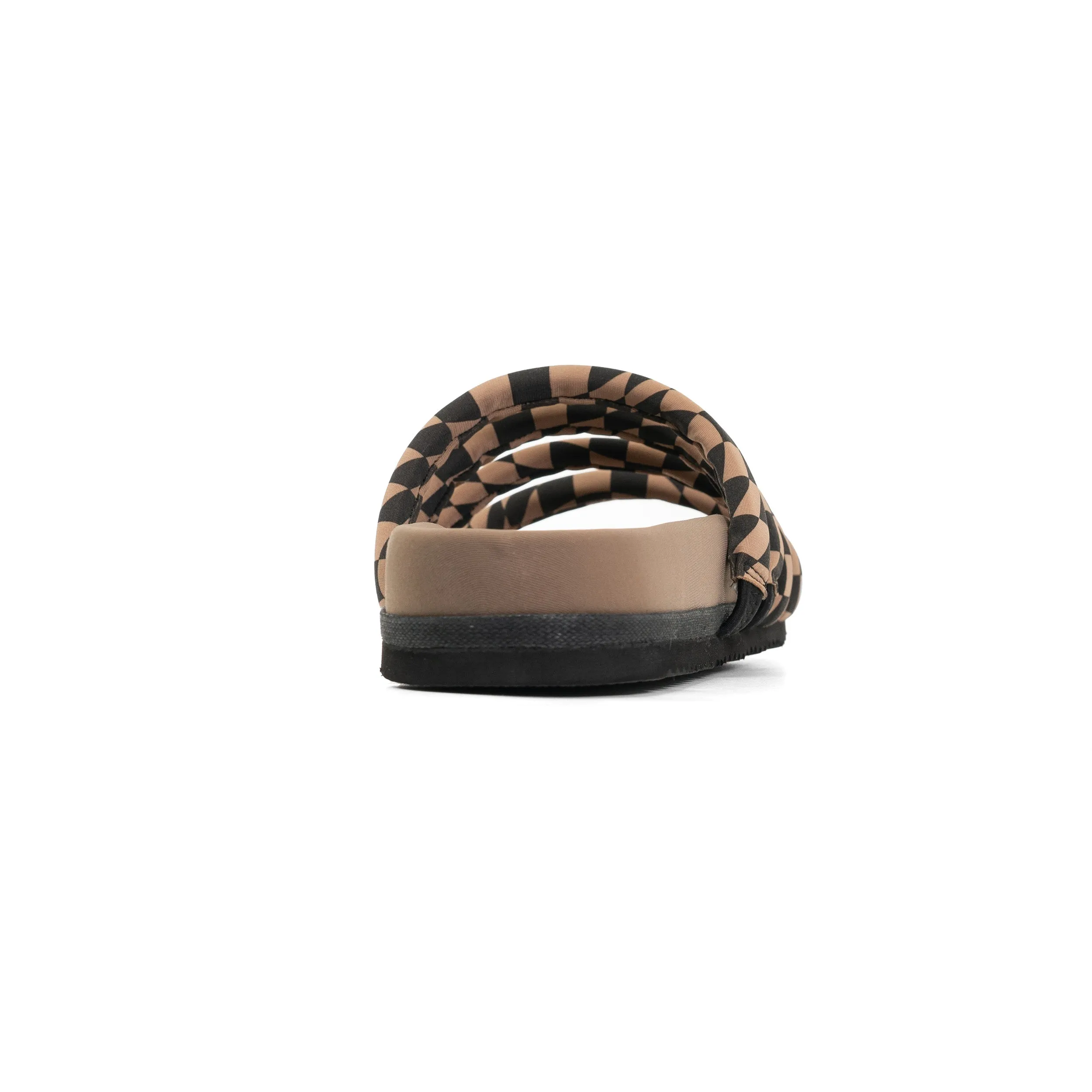 ROAM QUATTRO SANDAL BLACK & BEIGE WAVY CHECK NEOPRENE