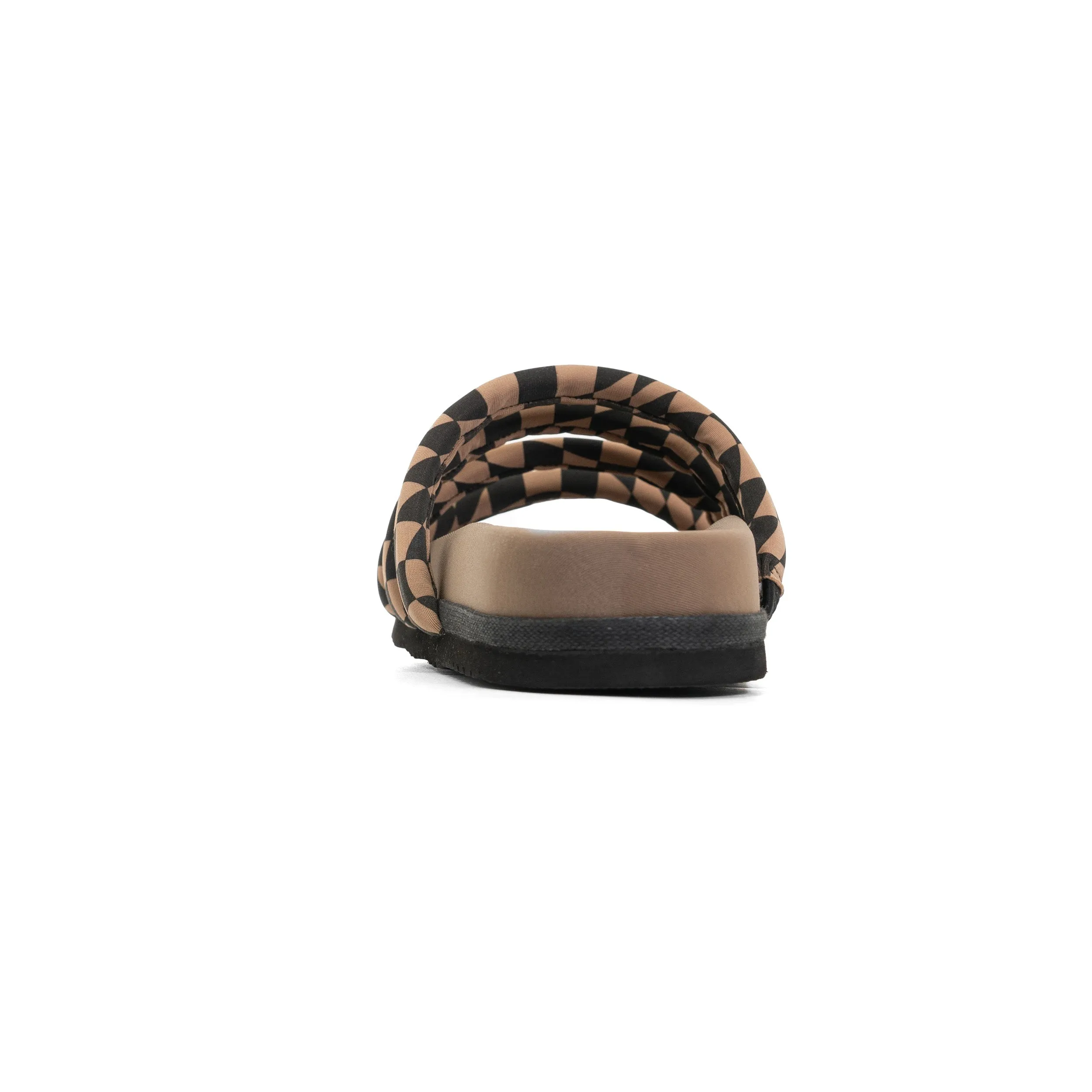 ROAM QUATTRO SANDAL BLACK & BEIGE WAVY CHECK NEOPRENE