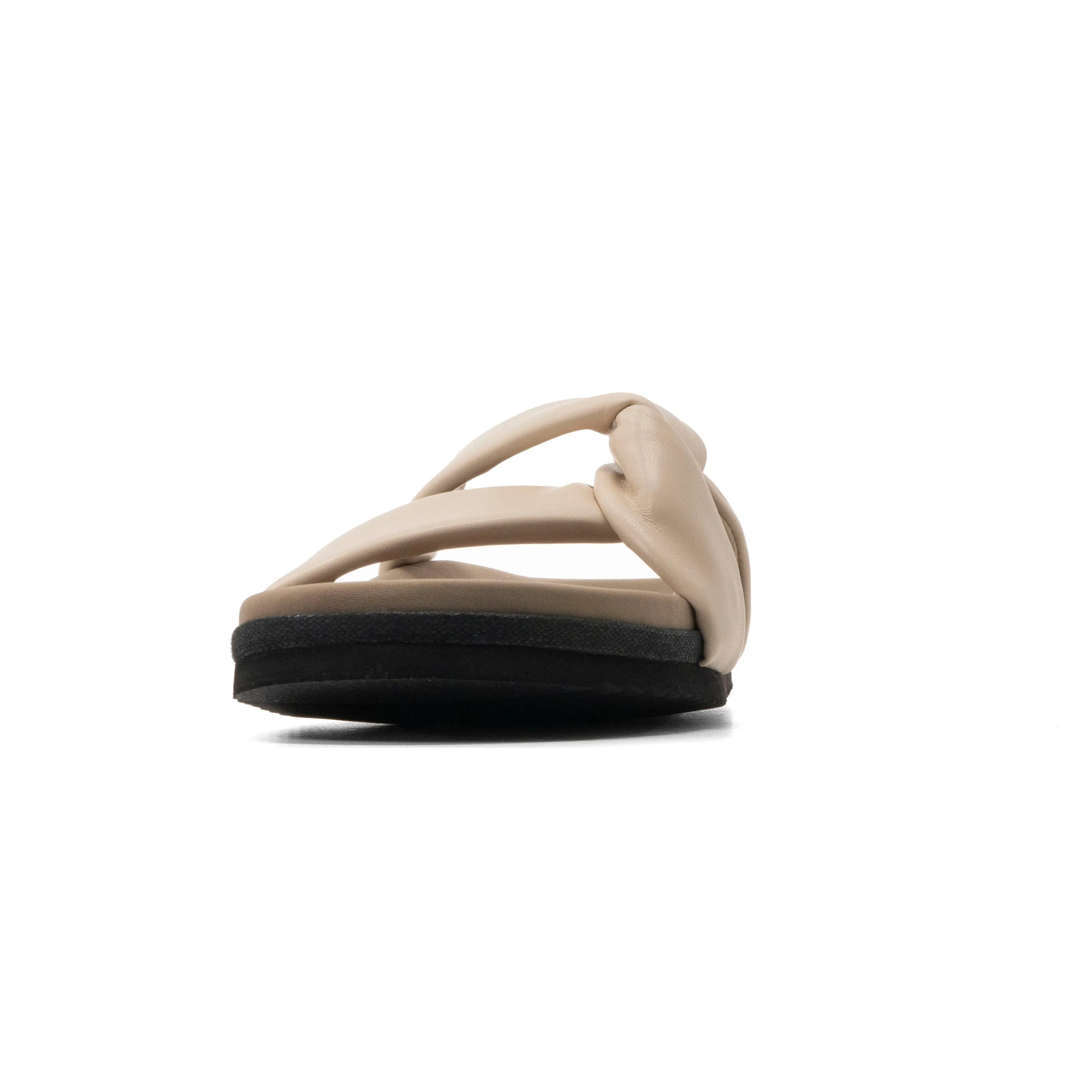 ROAM SIDE SLIP SANDAL CREAM VEGAN LEATHER