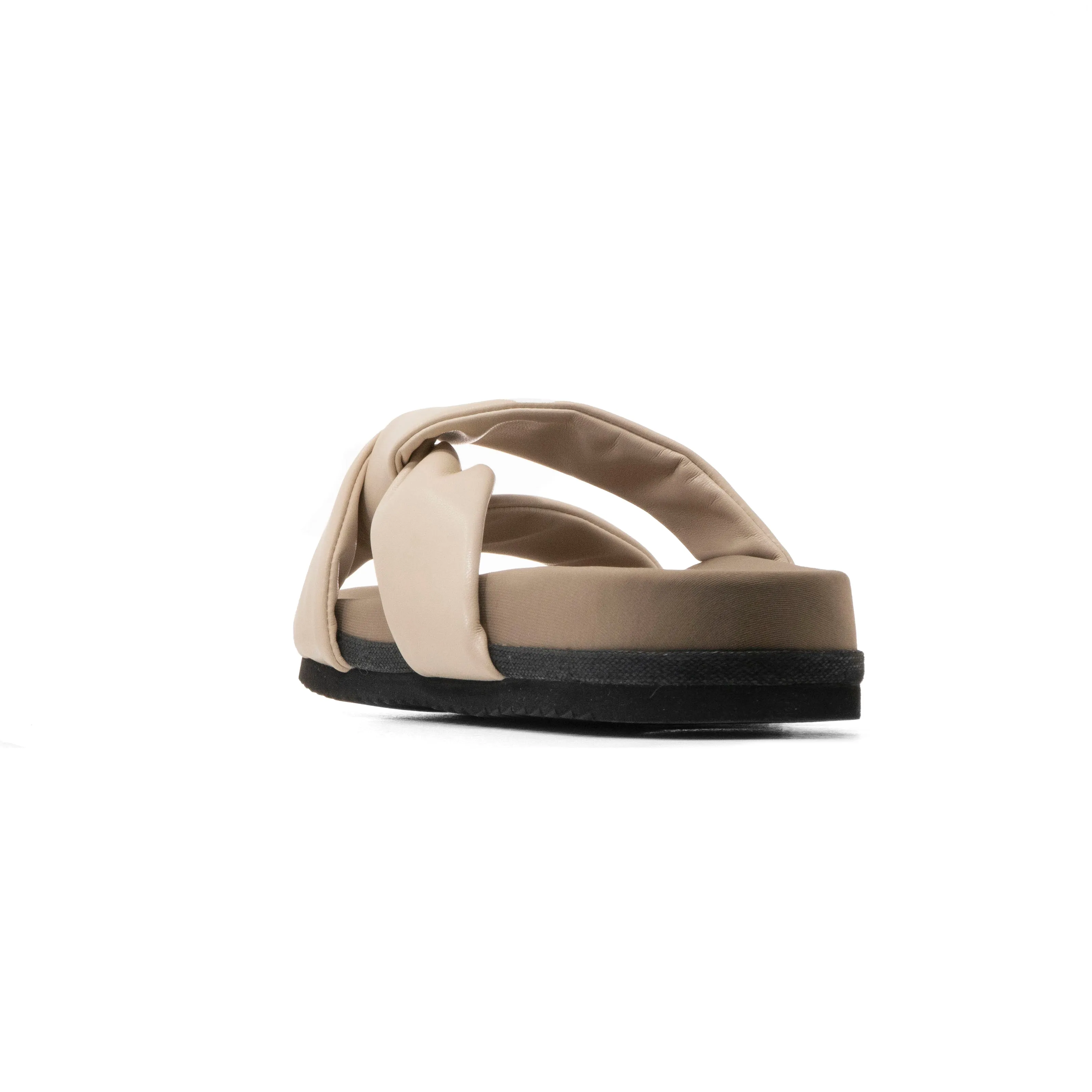 ROAM SIDE SLIP SANDAL CREAM VEGAN LEATHER