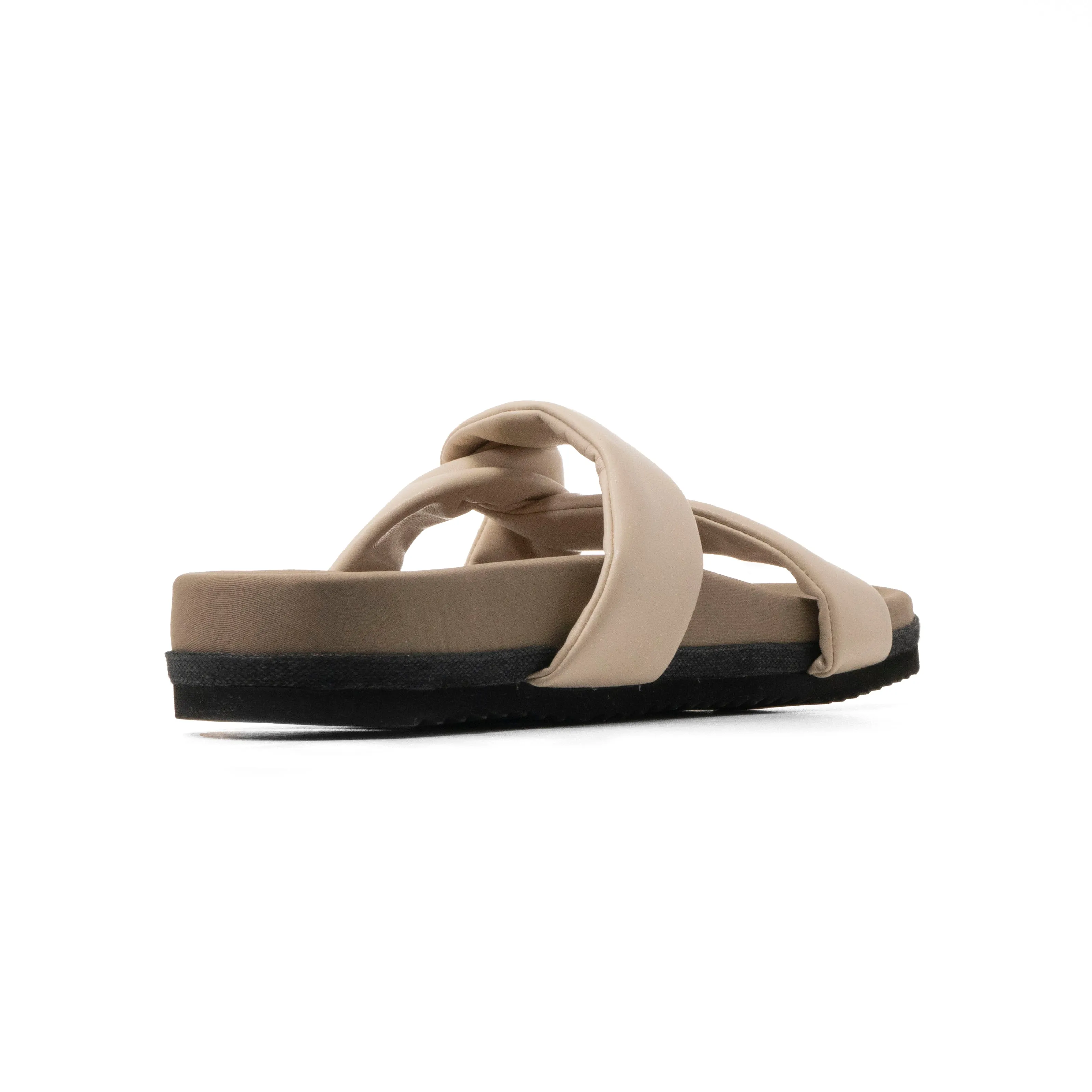ROAM SIDE SLIP SANDAL CREAM VEGAN LEATHER