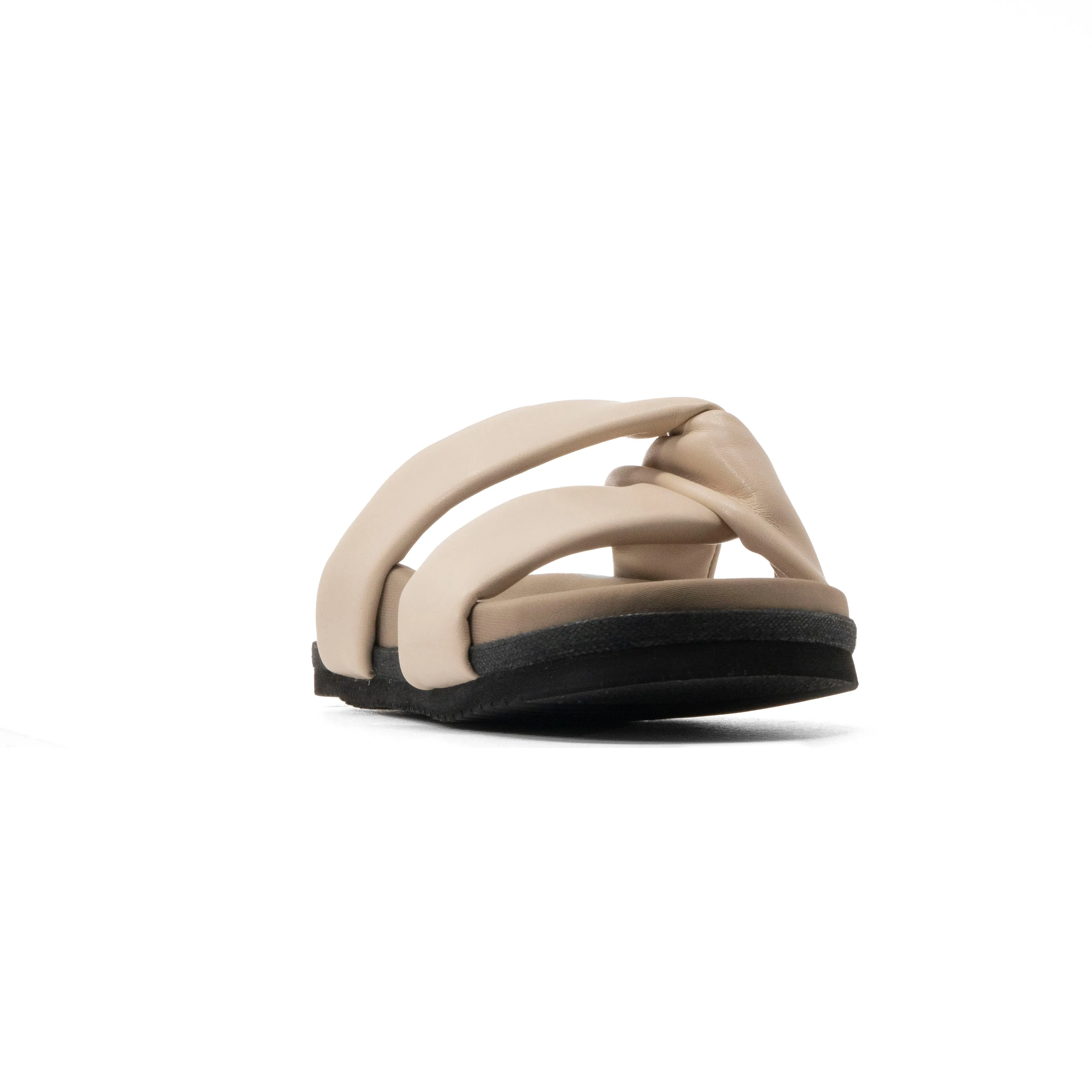 ROAM SIDE SLIP SANDAL CREAM VEGAN LEATHER