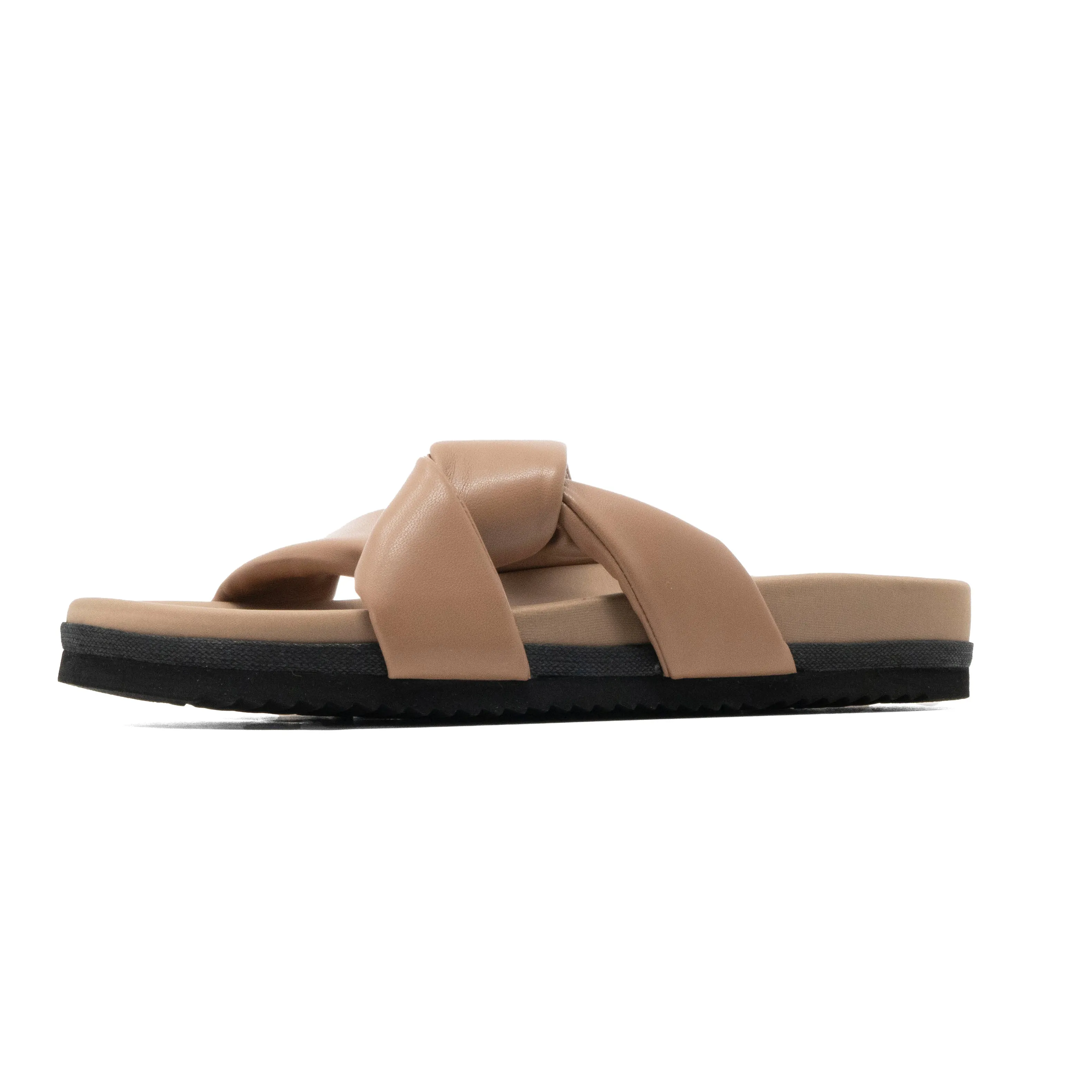 ROAM SIDE SLIP SANDAL NUDE VEGAN LEATHER