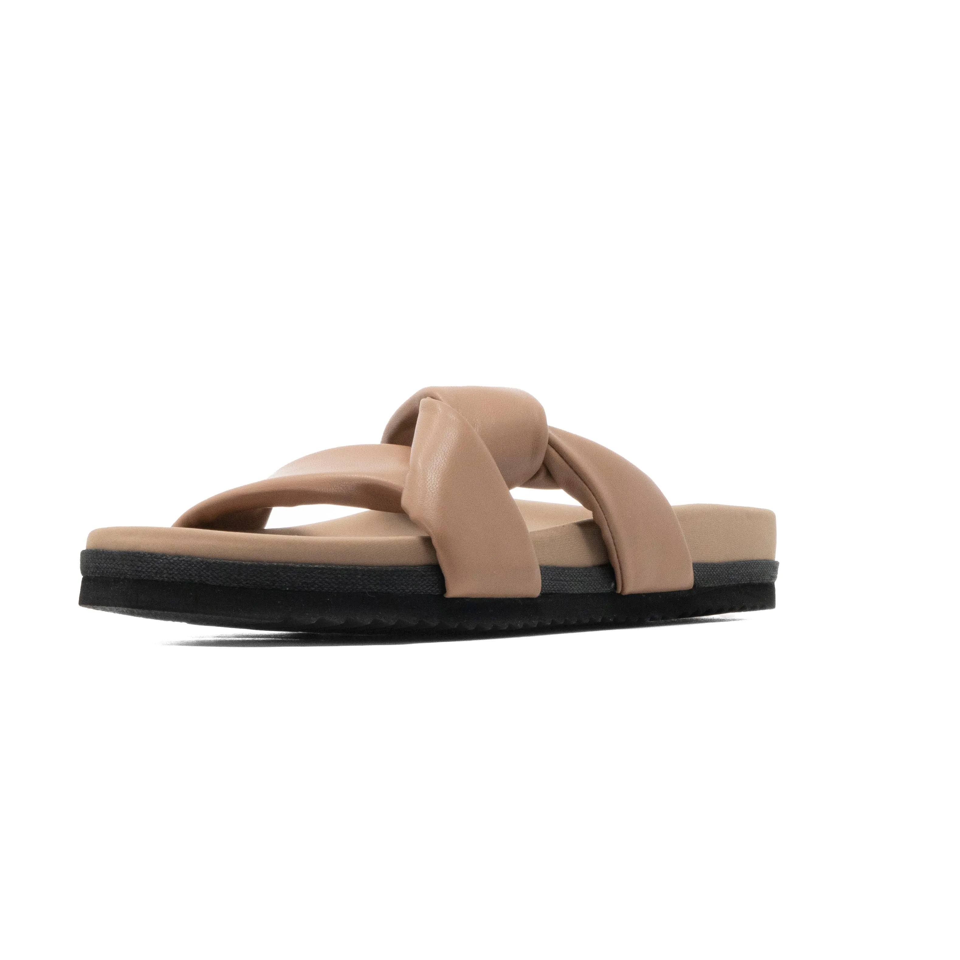 ROAM SIDE SLIP SANDAL NUDE VEGAN LEATHER