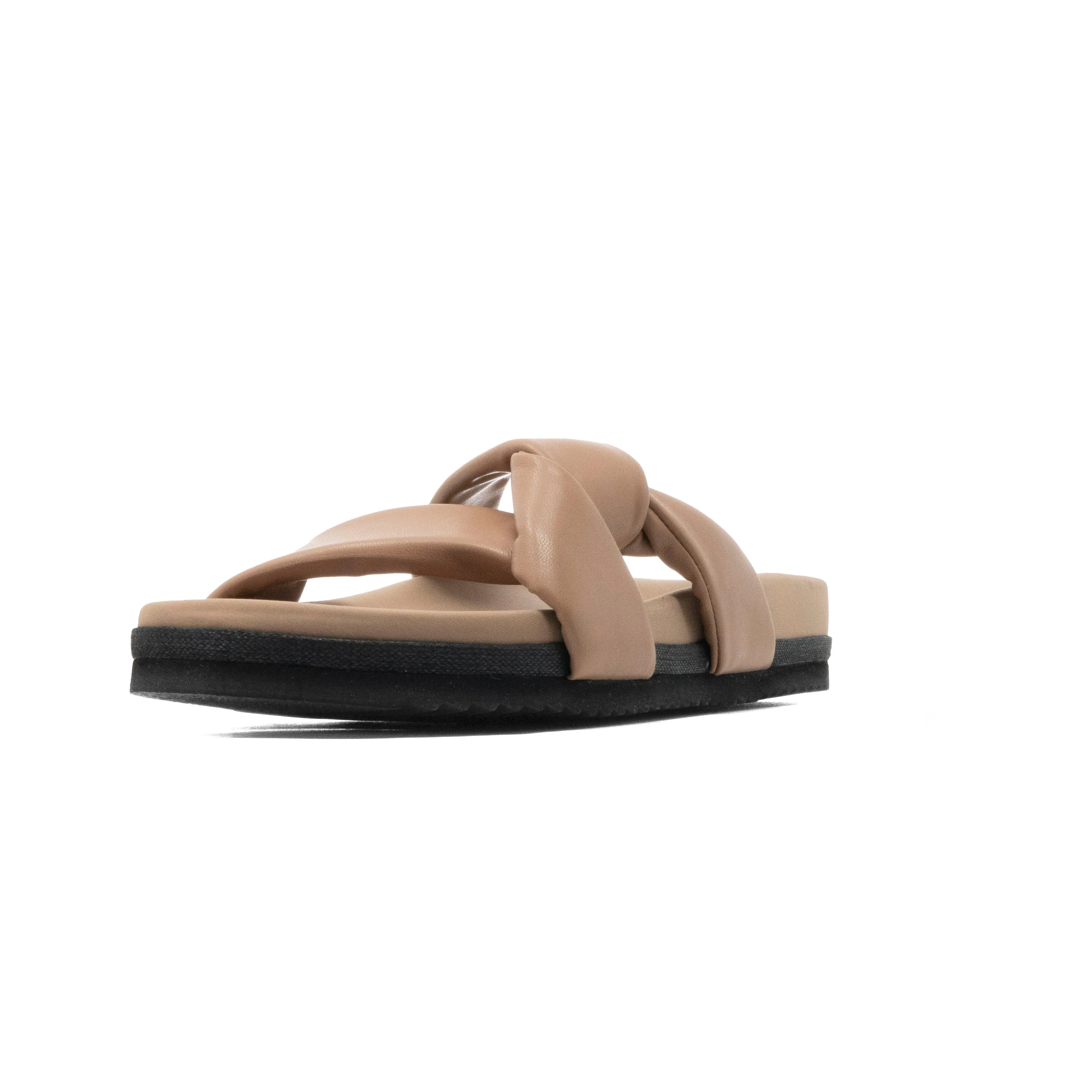 ROAM SIDE SLIP SANDAL NUDE VEGAN LEATHER