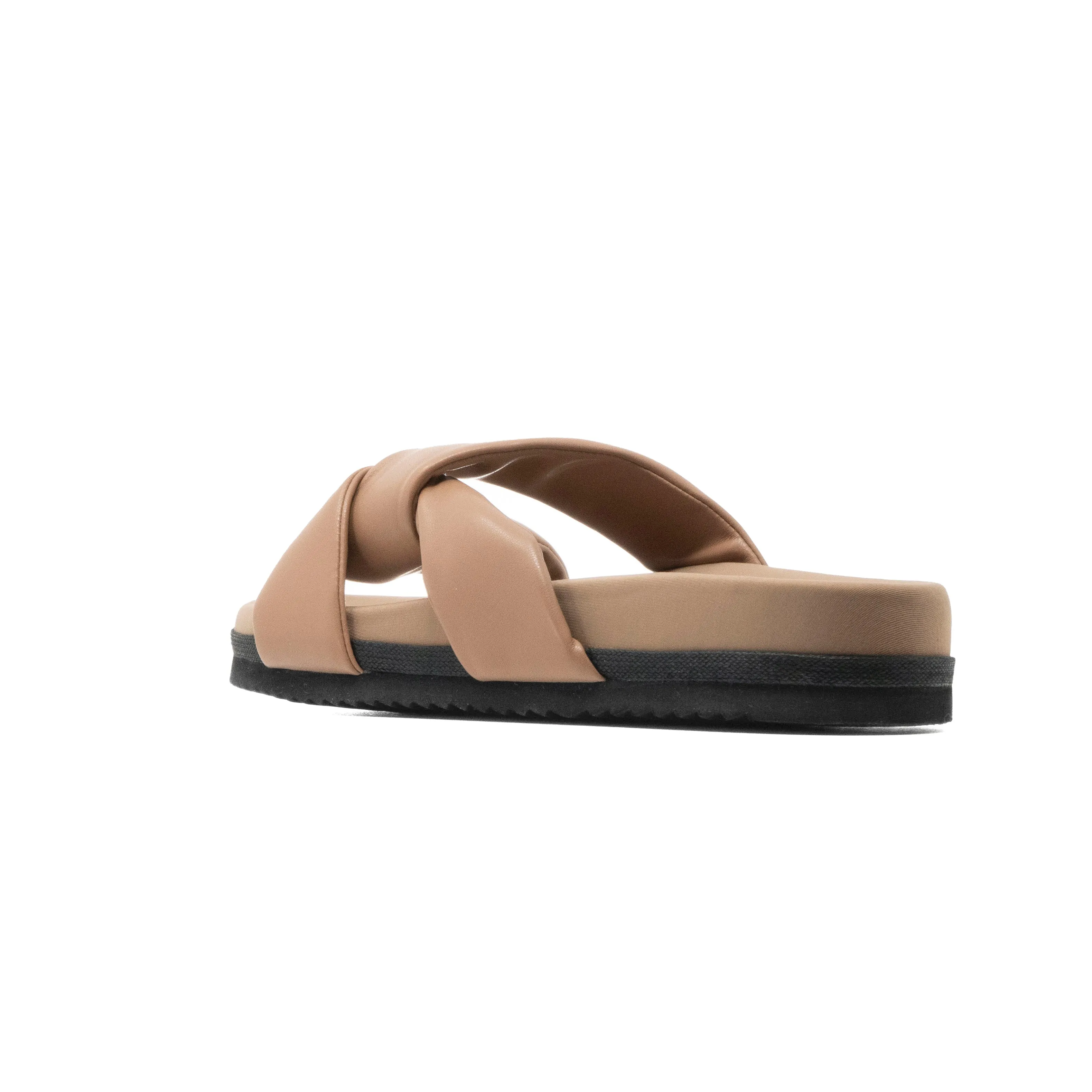 ROAM SIDE SLIP SANDAL NUDE VEGAN LEATHER