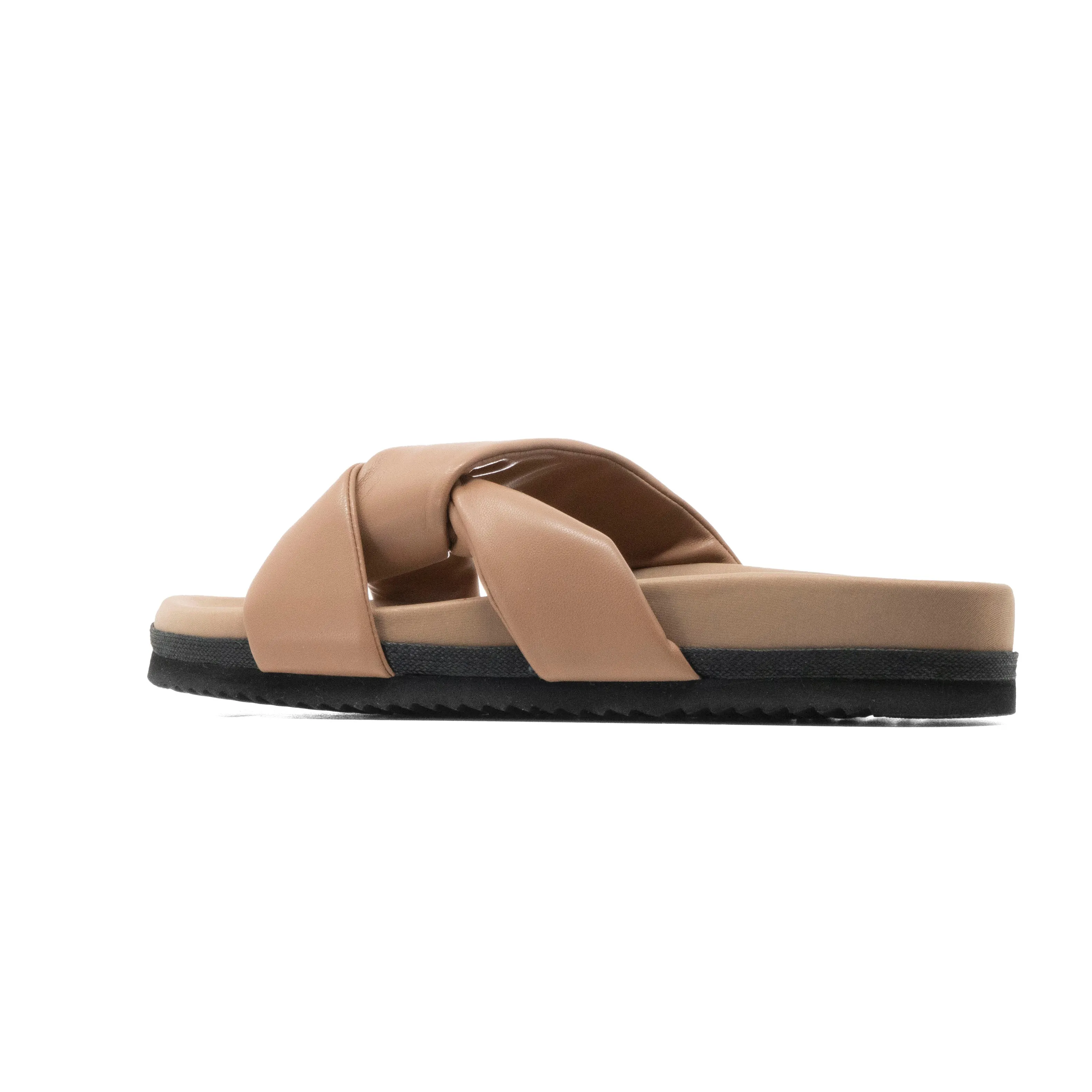 ROAM SIDE SLIP SANDAL NUDE VEGAN LEATHER
