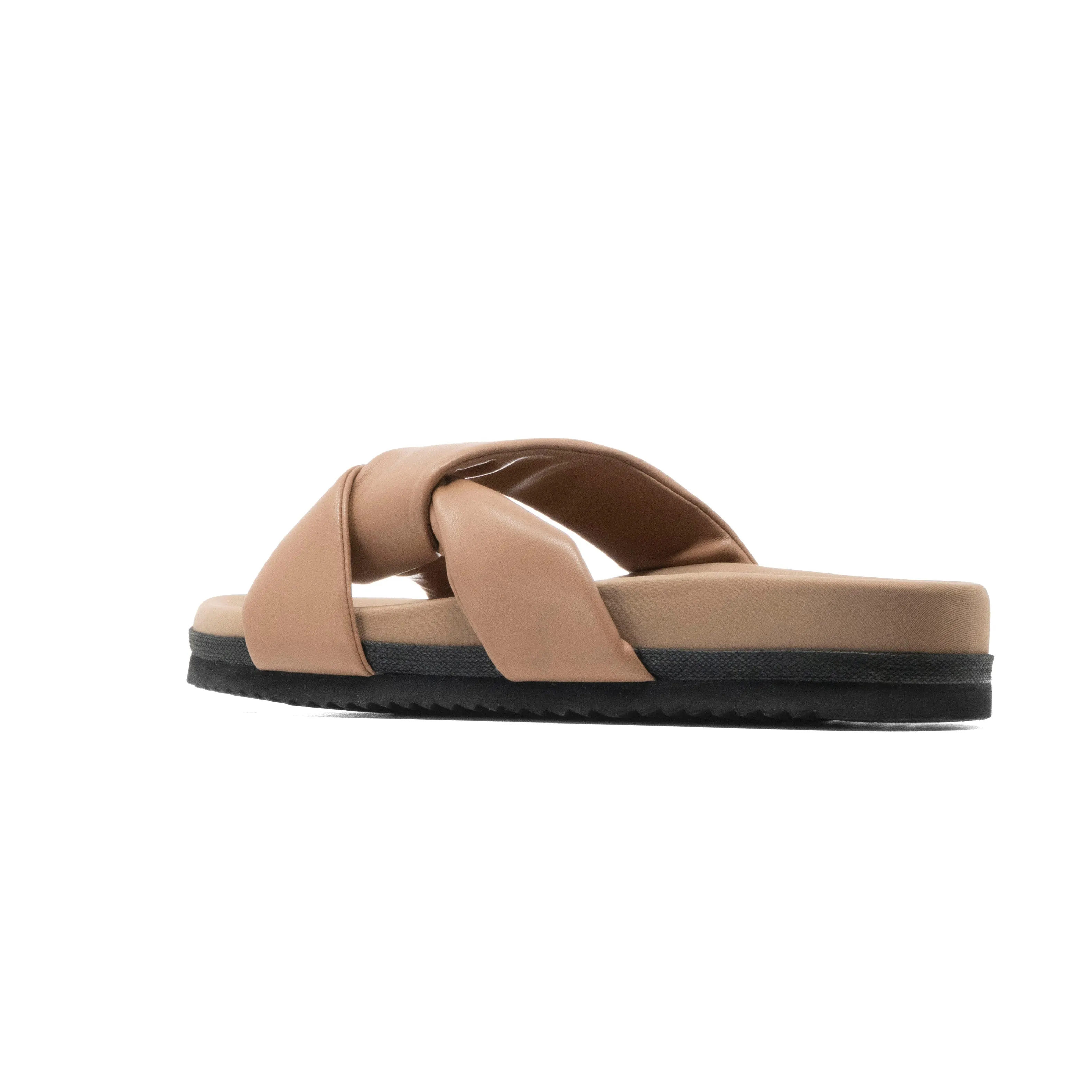 ROAM SIDE SLIP SANDAL NUDE VEGAN LEATHER