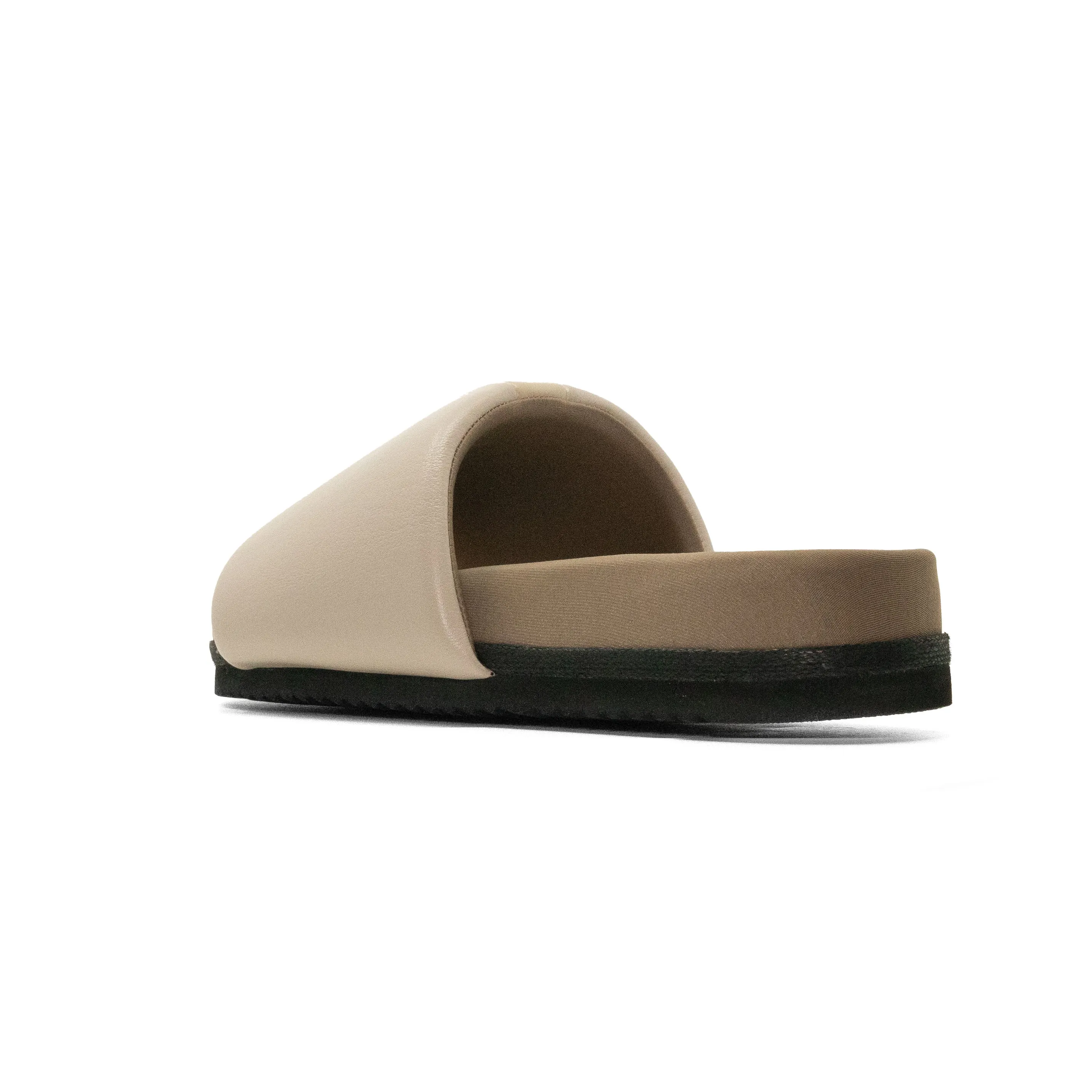 ROAM STRIPE SLIDER CEMENT & CREAM VEGAN LEATHER