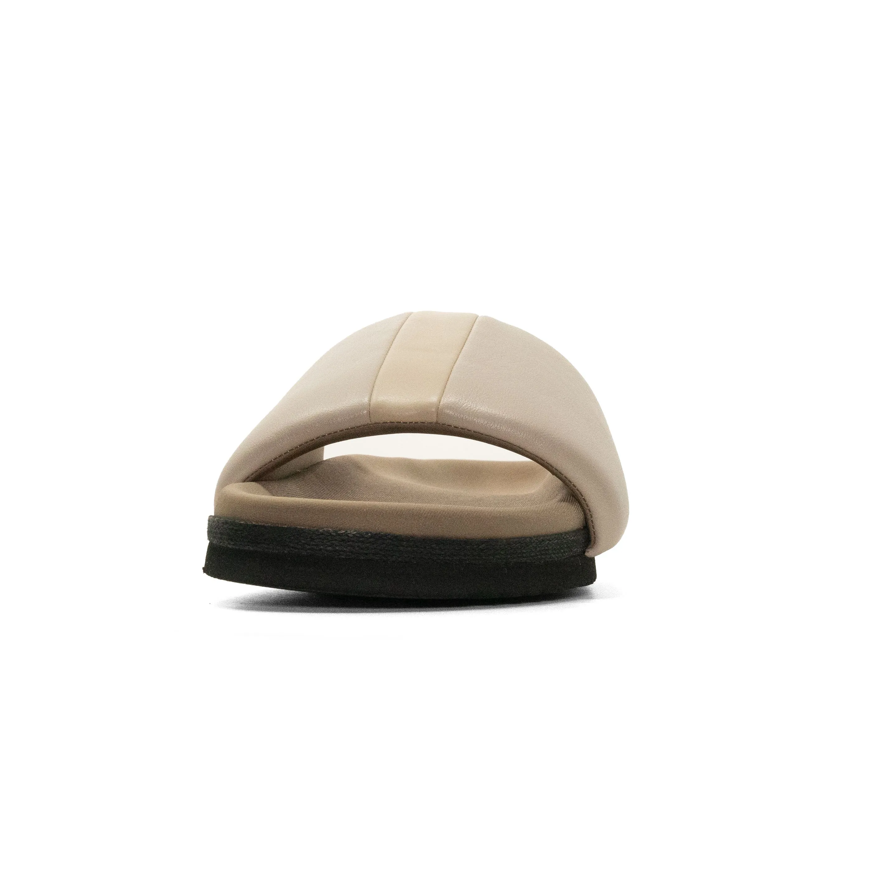 ROAM STRIPE SLIDER CEMENT & CREAM VEGAN LEATHER