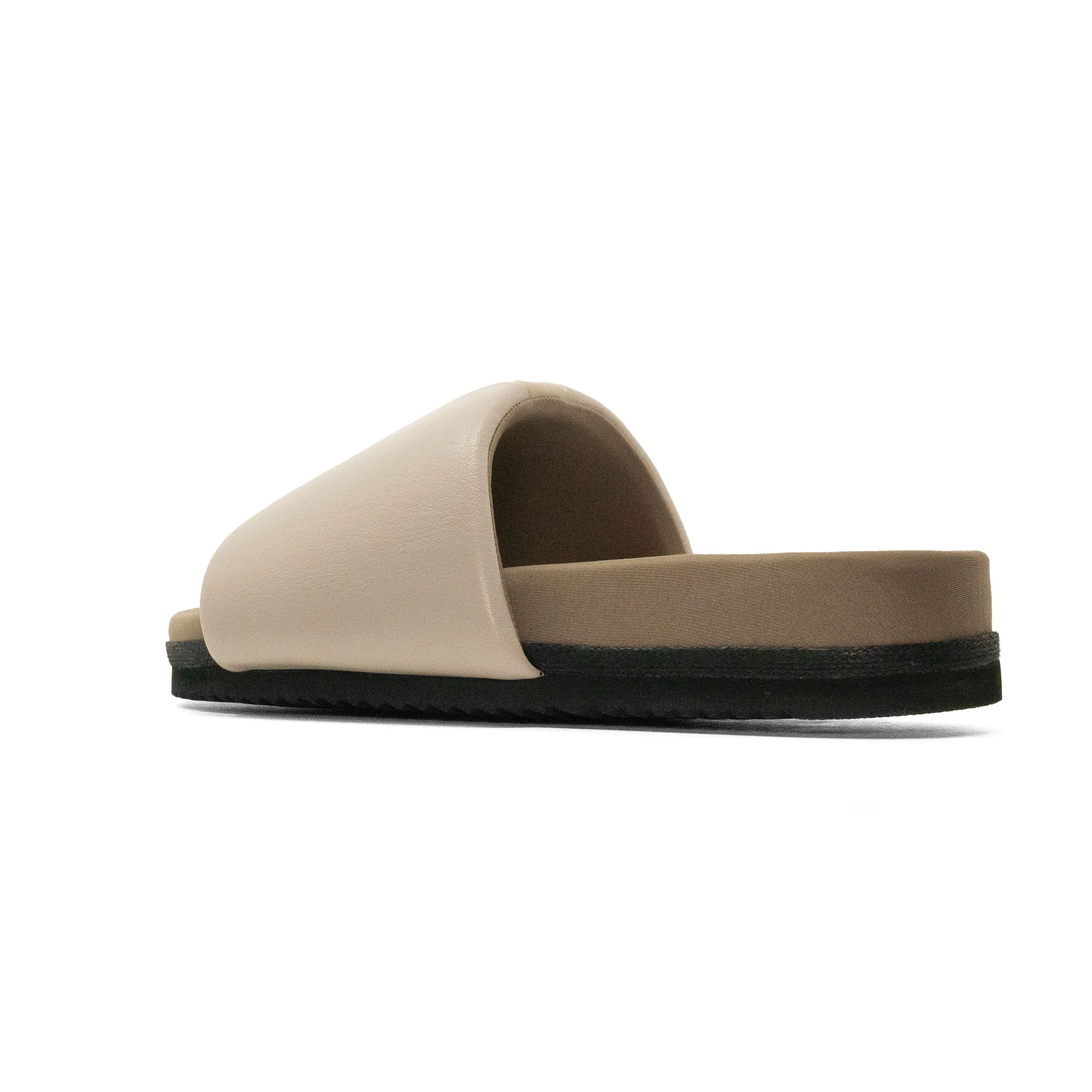 ROAM STRIPE SLIDER CEMENT & CREAM VEGAN LEATHER