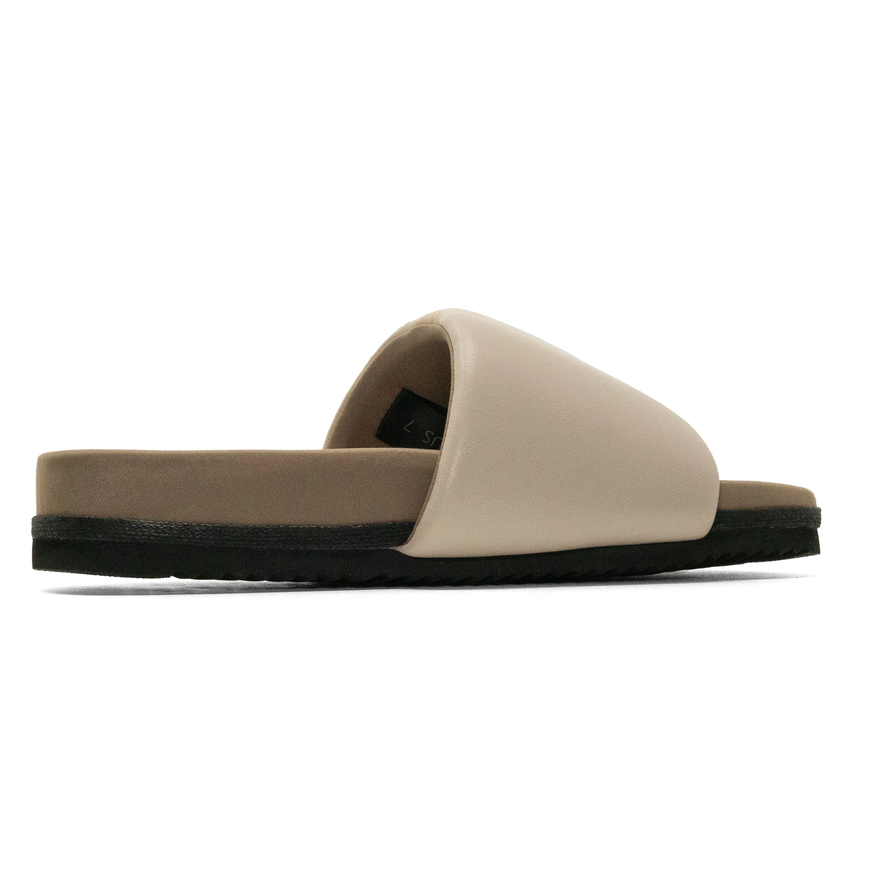 ROAM STRIPE SLIDER CEMENT & CREAM VEGAN LEATHER