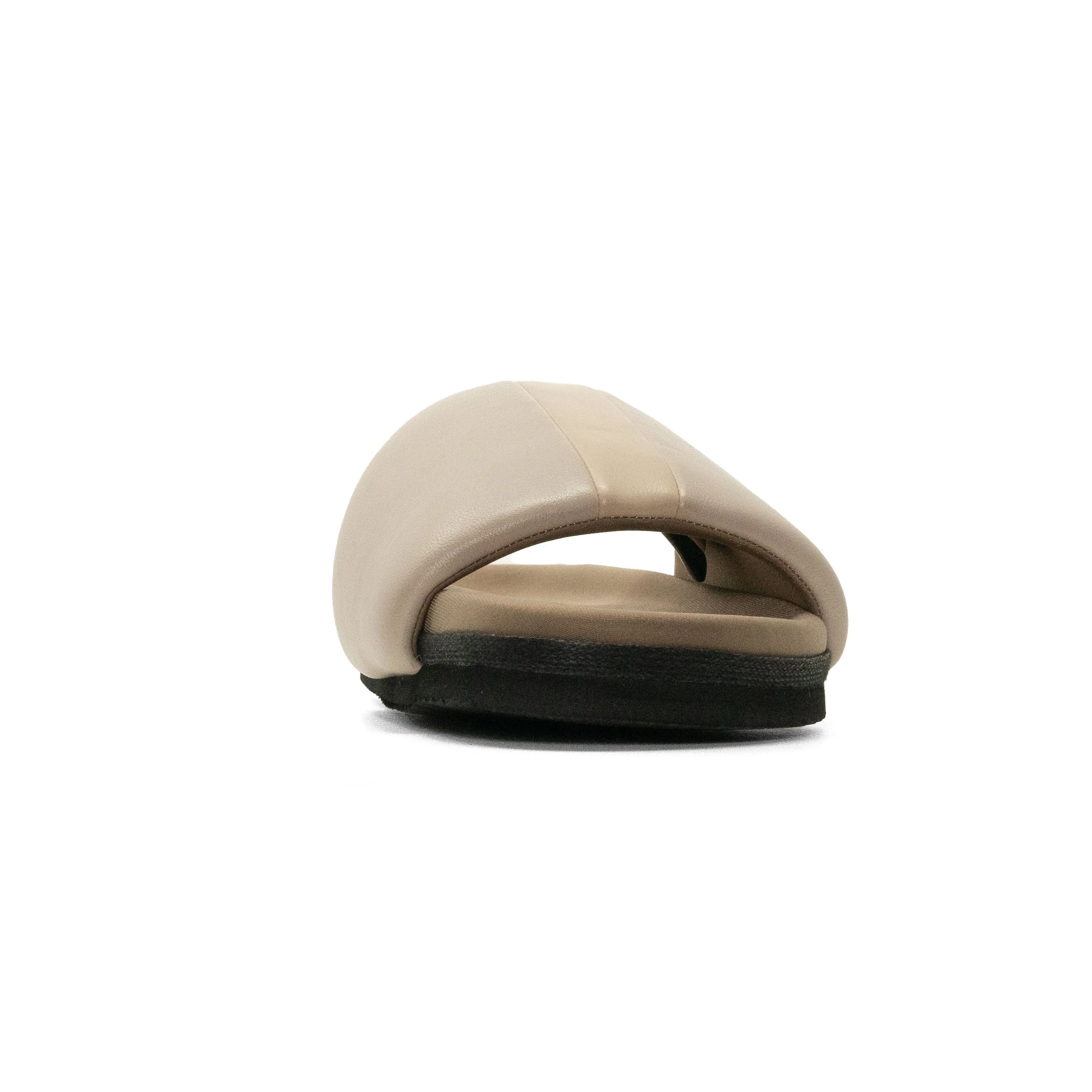 ROAM STRIPE SLIDER CEMENT & CREAM VEGAN LEATHER