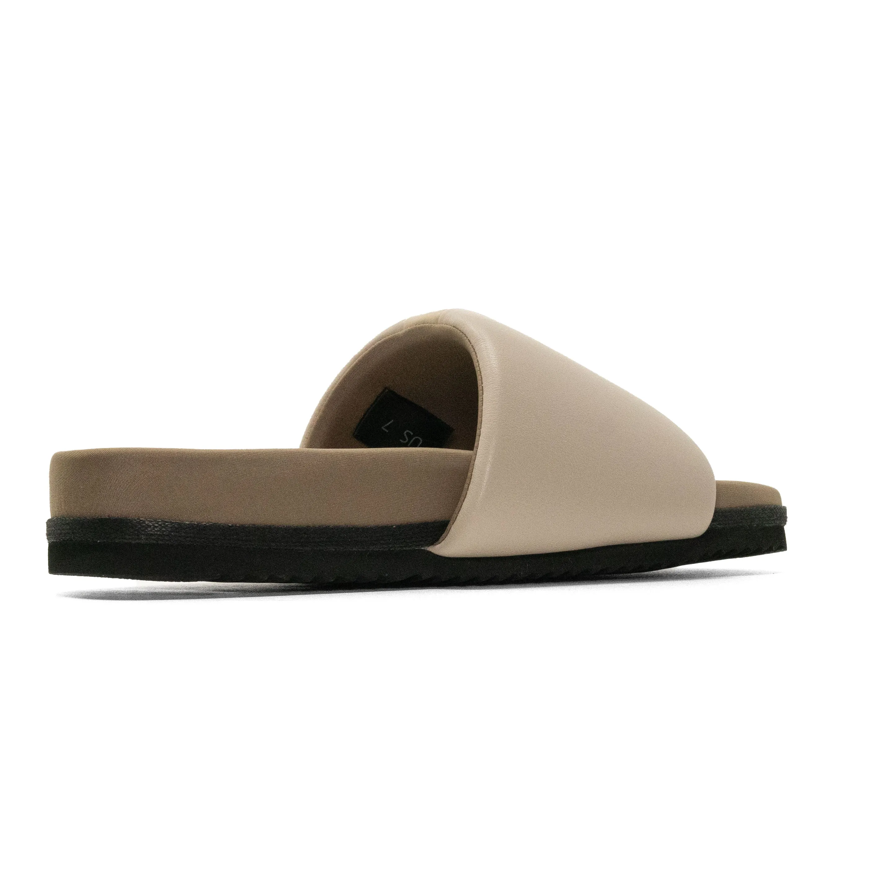 ROAM STRIPE SLIDER CEMENT & CREAM VEGAN LEATHER