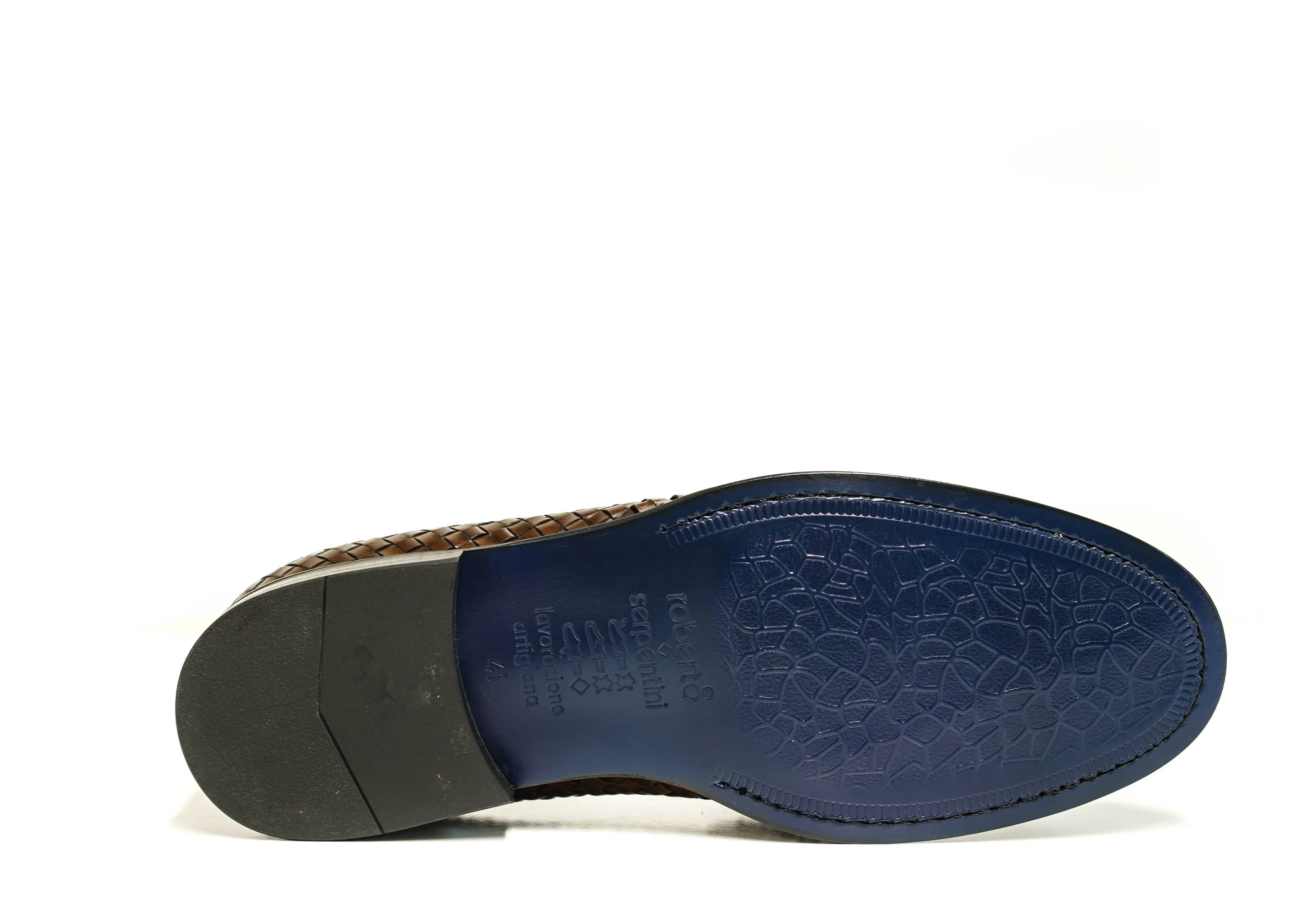 Roberto Serpentini Men's TDM Woven Leather Loafer 55713 50%OFF