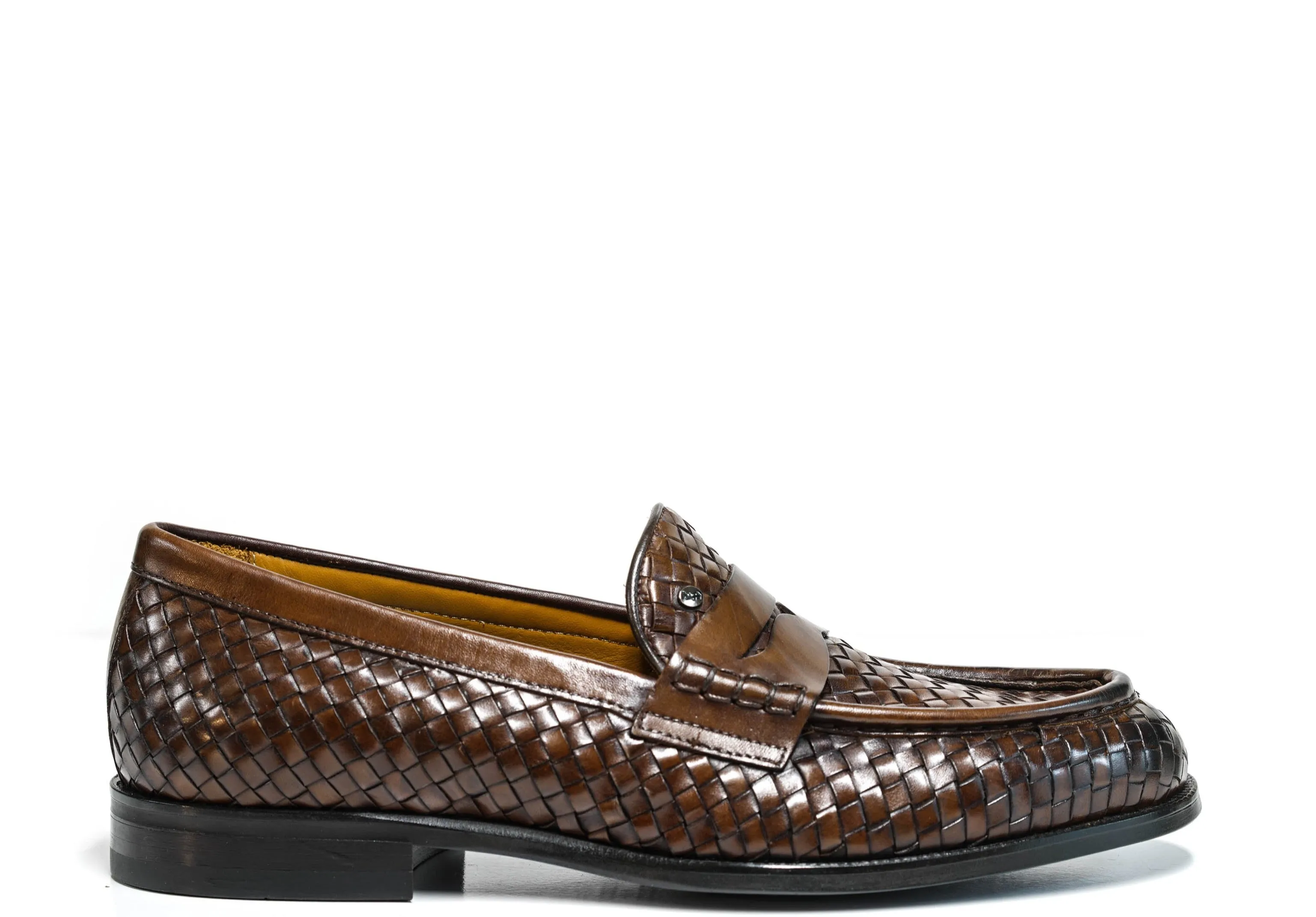 Roberto Serpentini Men's TDM Woven Leather Loafer 55713 50%OFF