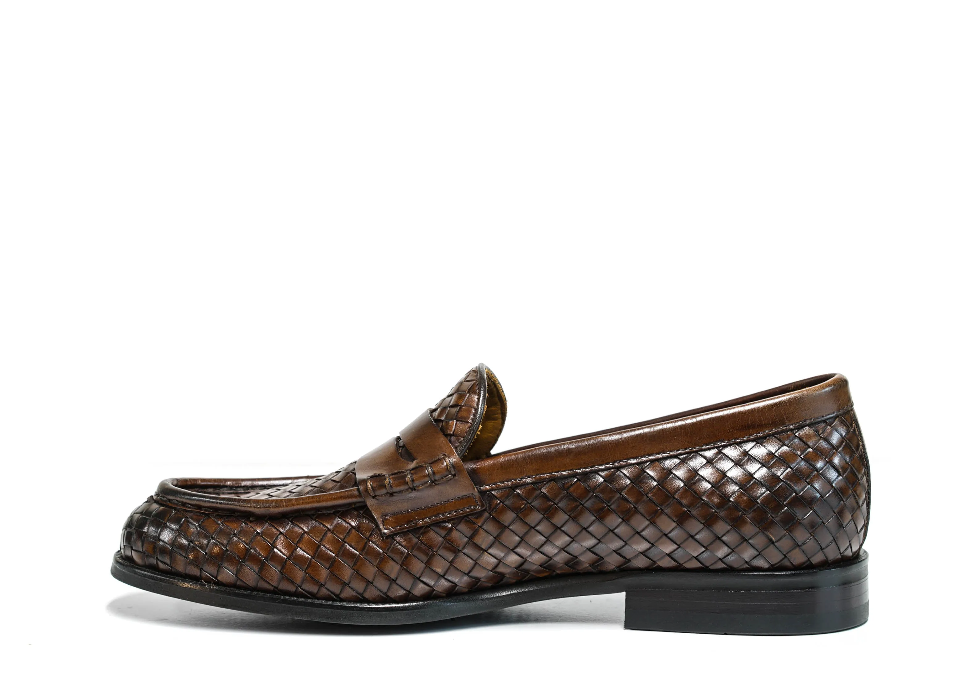 Roberto Serpentini Men's TDM Woven Leather Loafer 55713 50%OFF