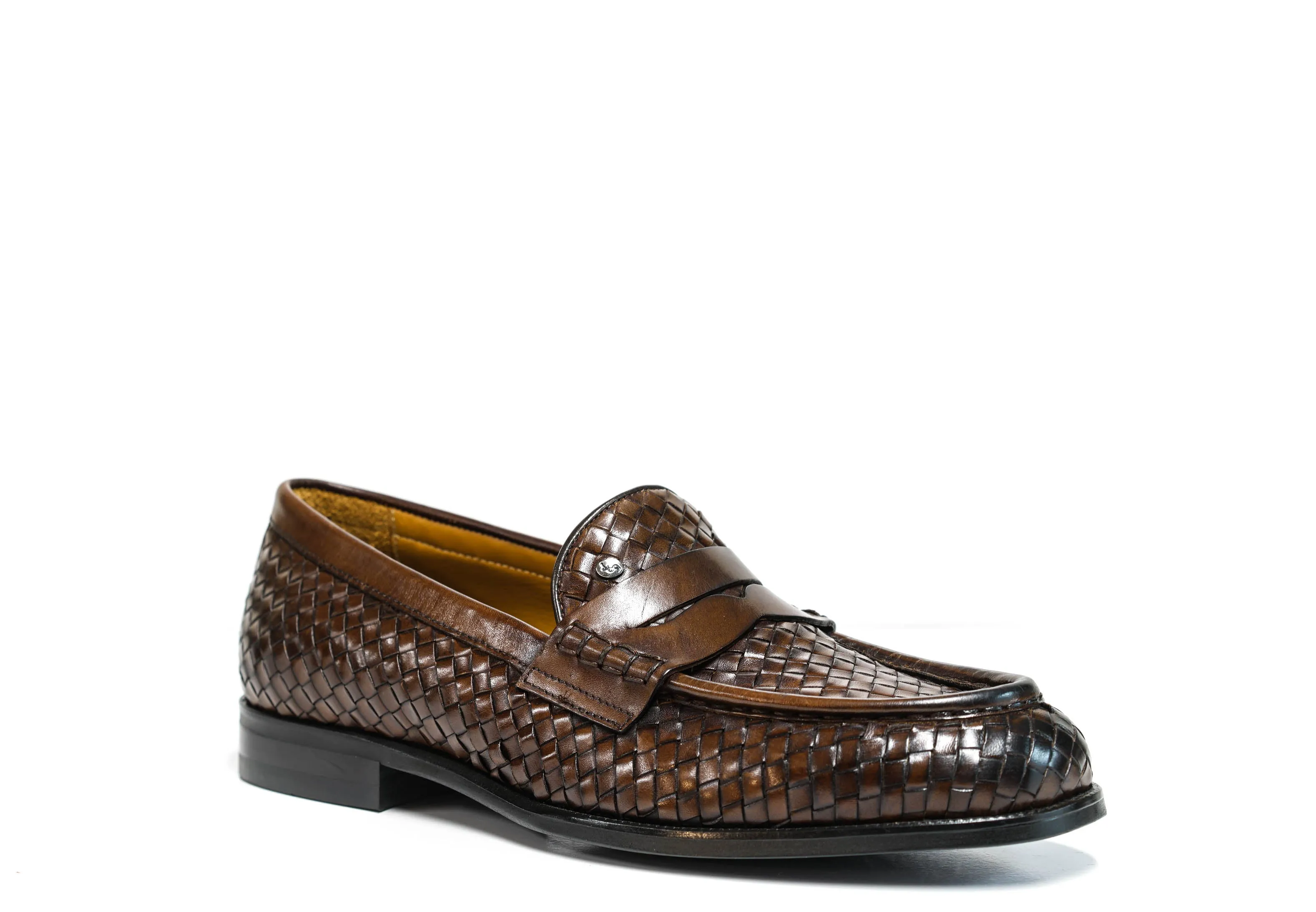 Roberto Serpentini Men's TDM Woven Leather Loafer 55713 50%OFF