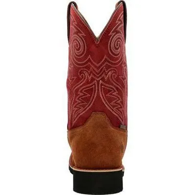Rocky Men's Monocrepe 12" Square Toe WP Western Boot -Cabernet- RKW0432