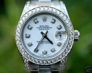 ROLEX LADIES DATEJUST STEEL DIAMONDS UNWORN