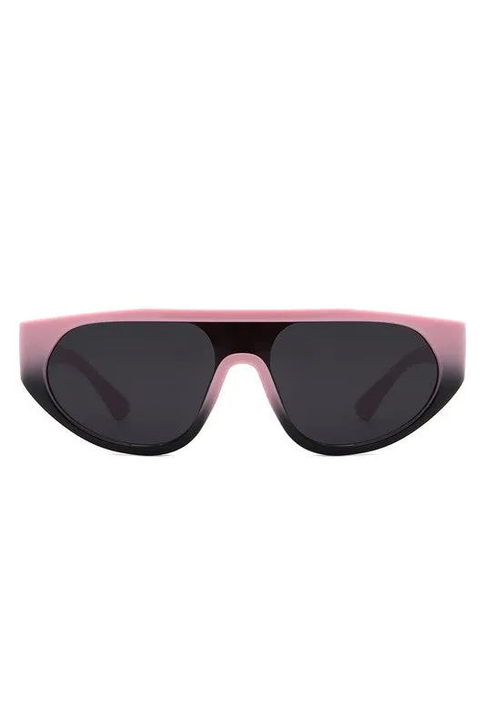 Round Flat Top Retro Fashion Sunglasses