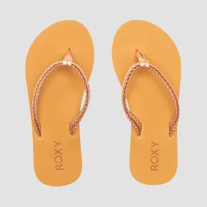 Roxy Costas II Flip Flops Rose Gold - Girls