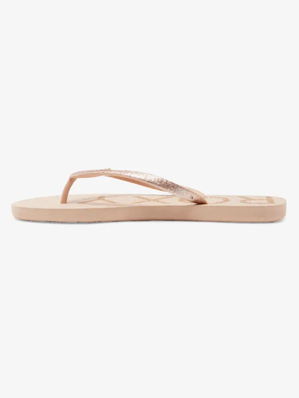 Roxy Viva Glitter V Jandals - Champagne