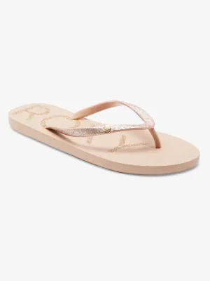 Roxy Viva Glitter V Jandals - Champagne