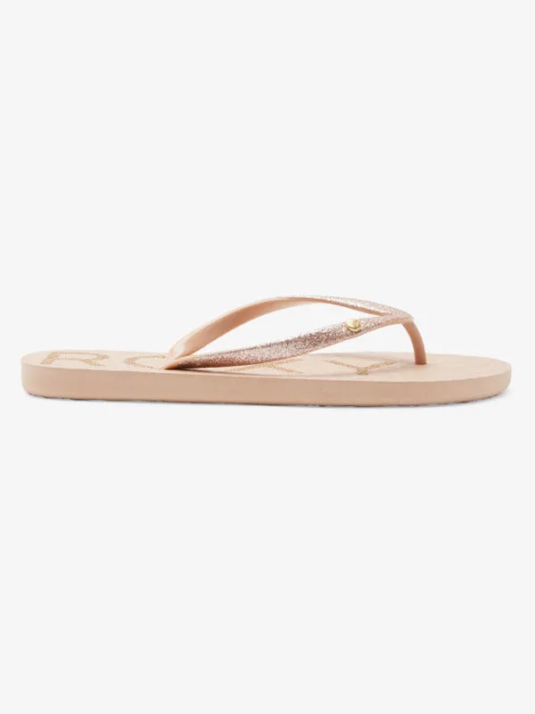 Roxy Viva Glitter V Jandals - Champagne