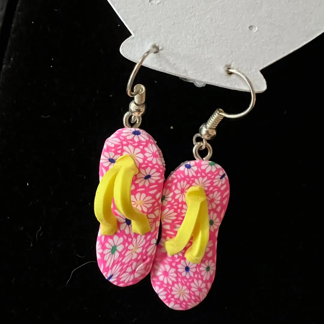 Rubber Flip Flop Earrings