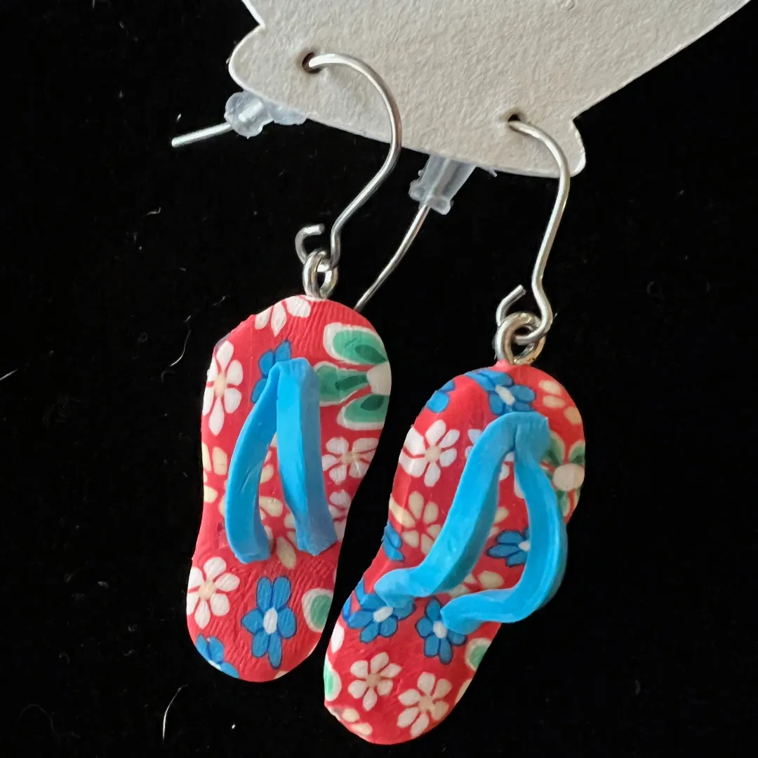 Rubber Flip Flop Earrings