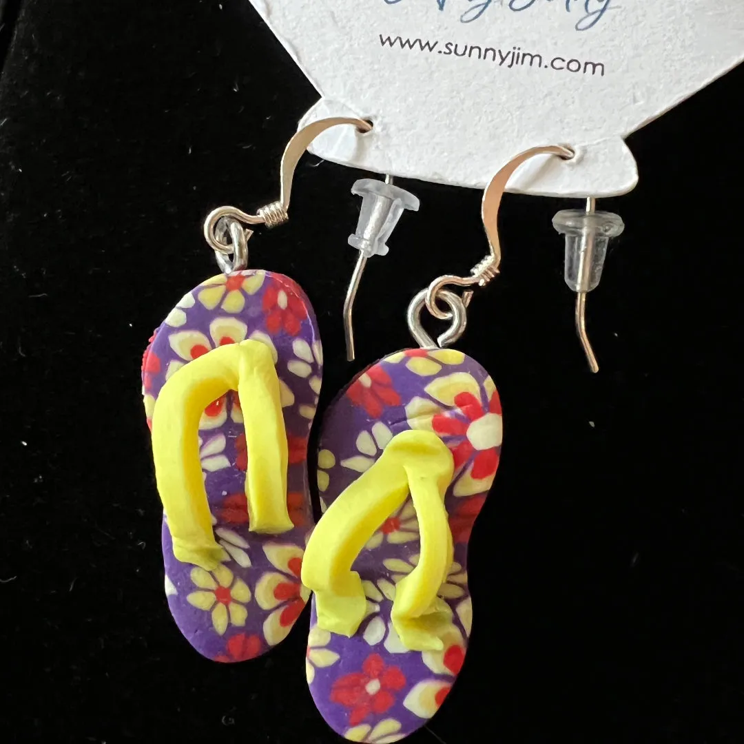 Rubber Flip Flop Earrings