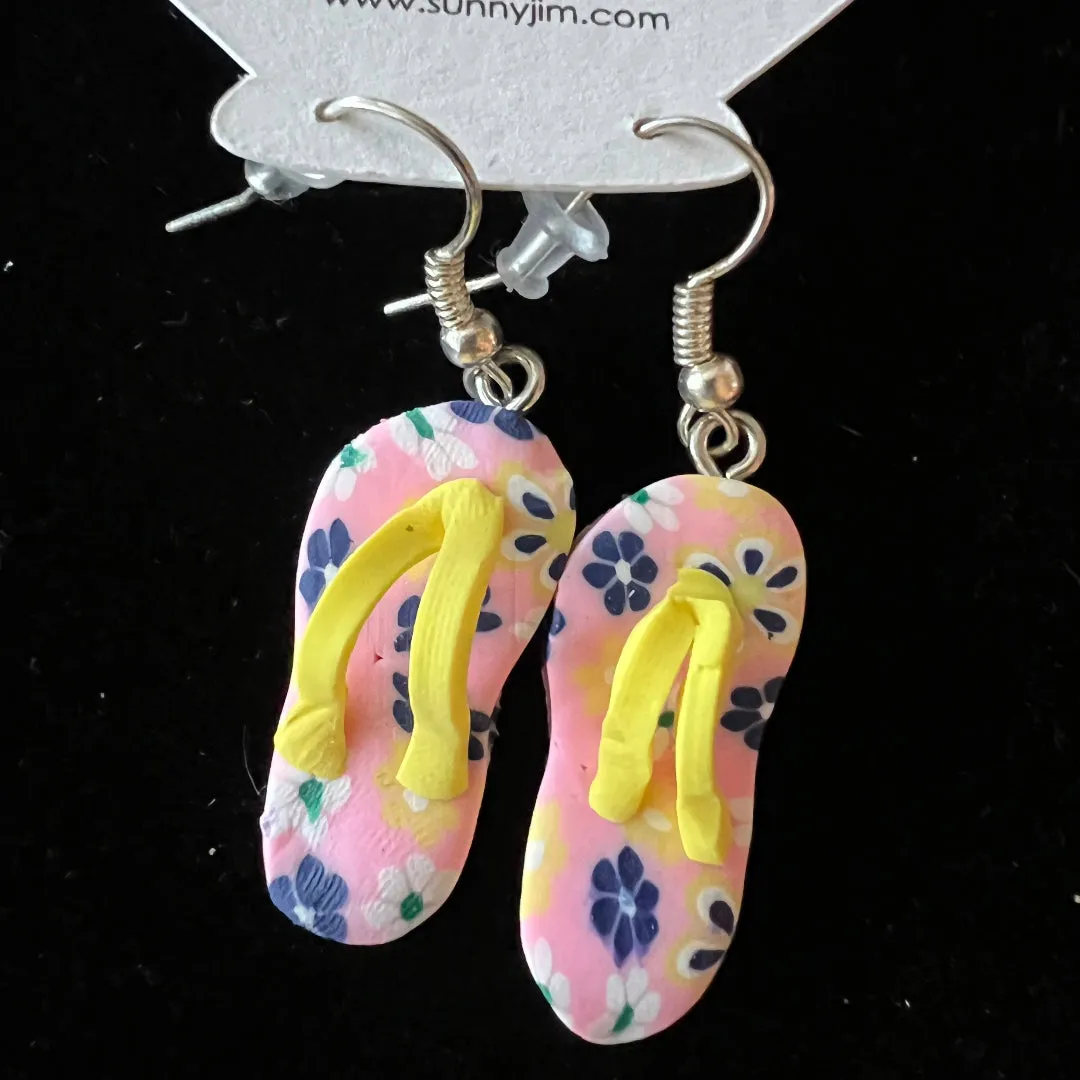 Rubber Flip Flop Earrings