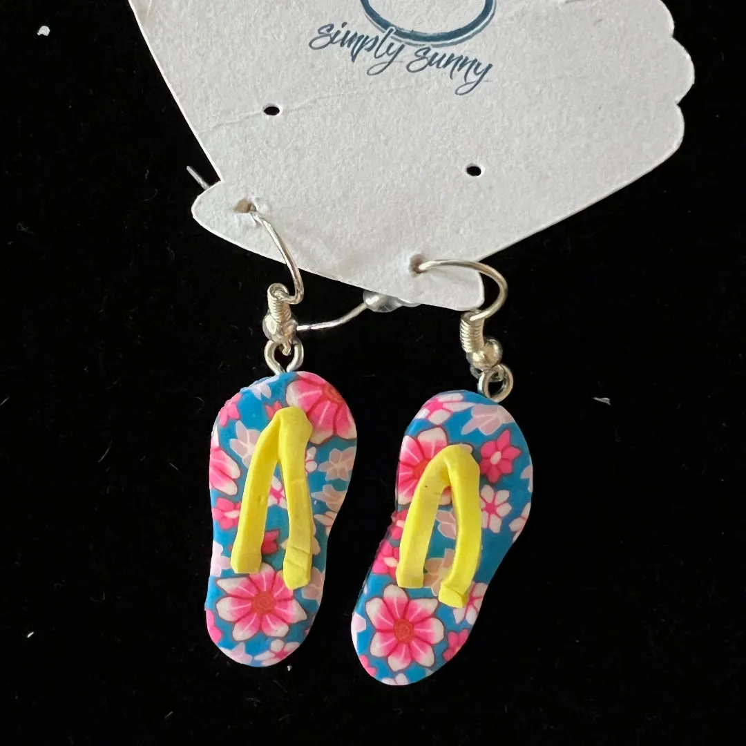 Rubber Flip Flop Earrings