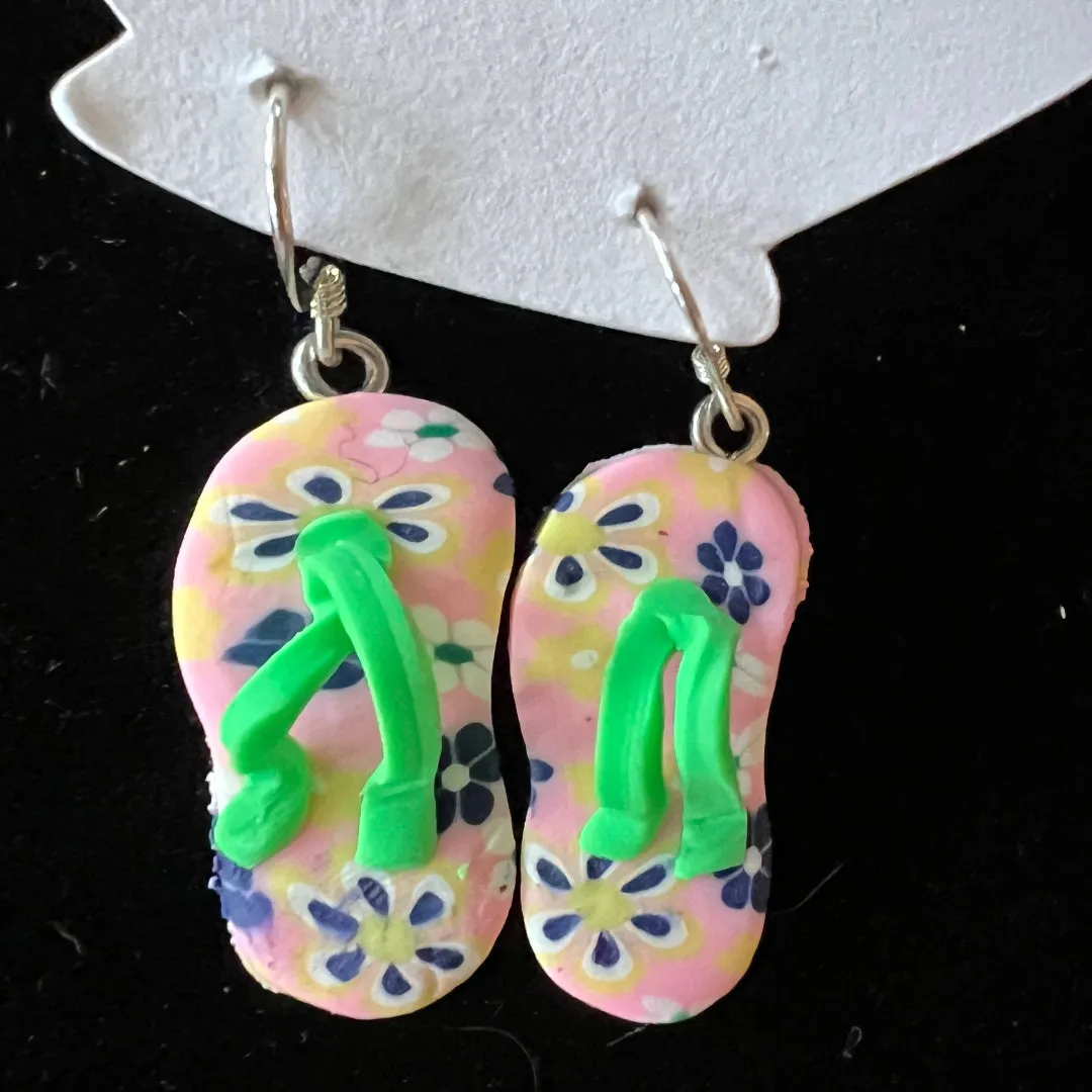 Rubber Flip Flop Earrings