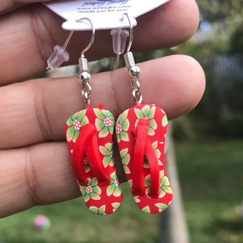 Rubber Flip Flops, Earrings