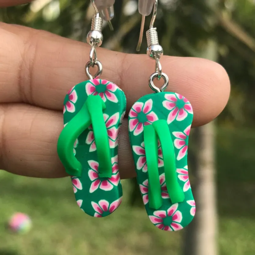 Rubber Flip Flops, Earrings