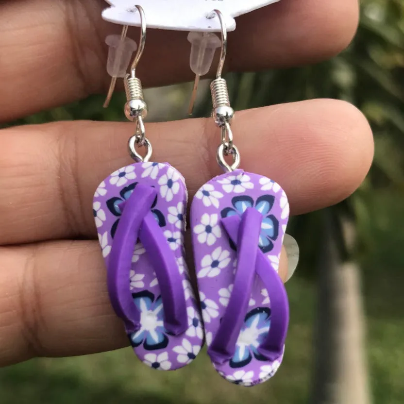 Rubber Flip Flops, Earrings