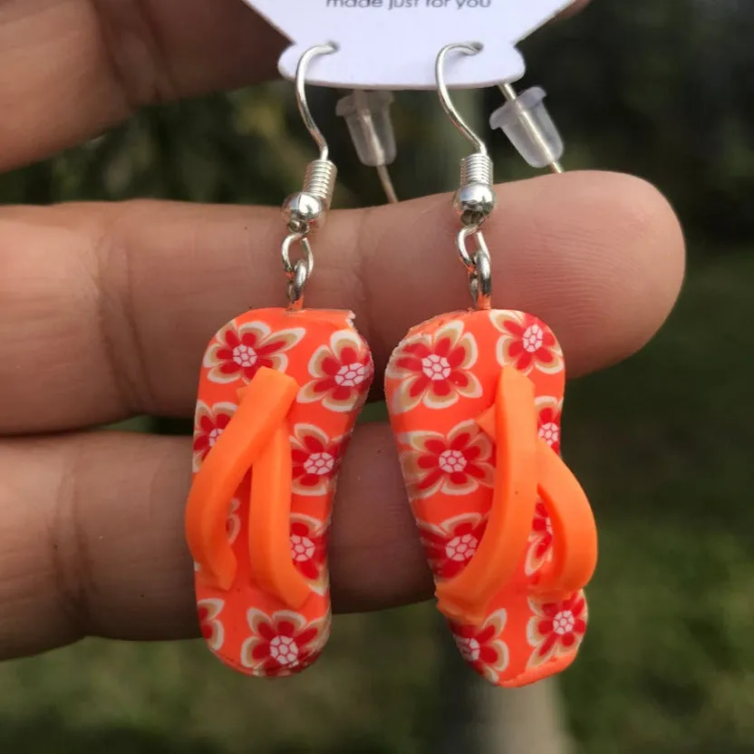 Rubber Flip Flops, Earrings