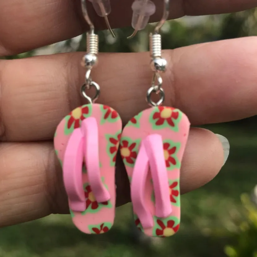 Rubber Flip Flops, Earrings