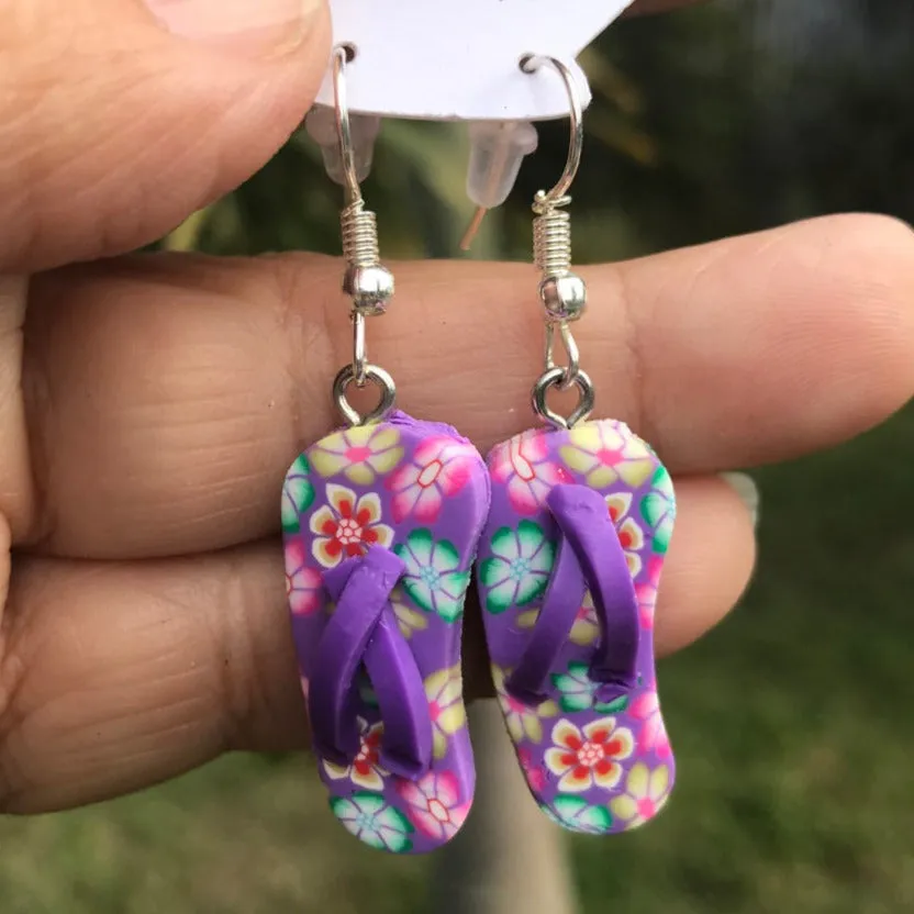Rubber Flip Flops, Earrings