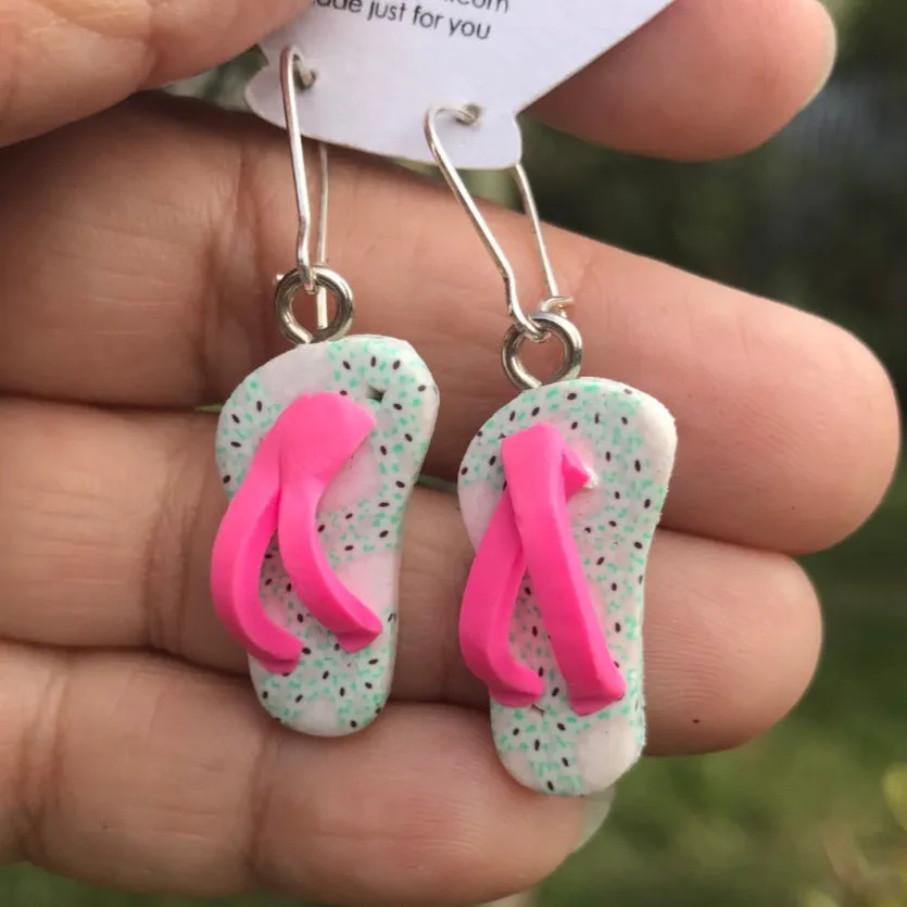 Rubber Flip Flops, Earrings