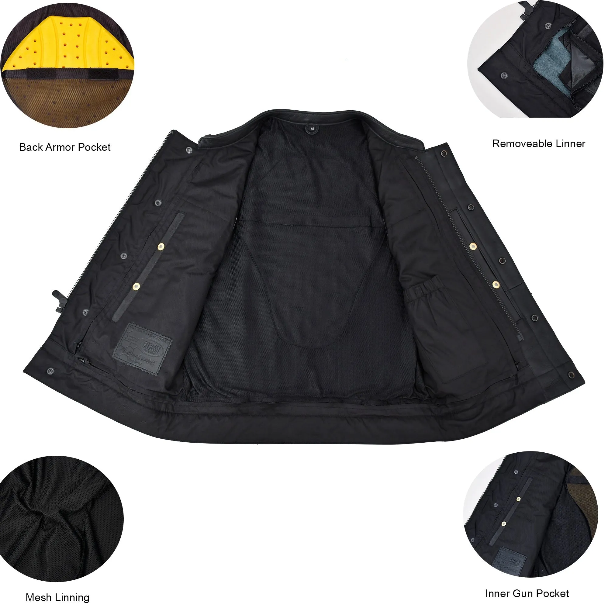 RUTGER - Motorcycle Leather Vest