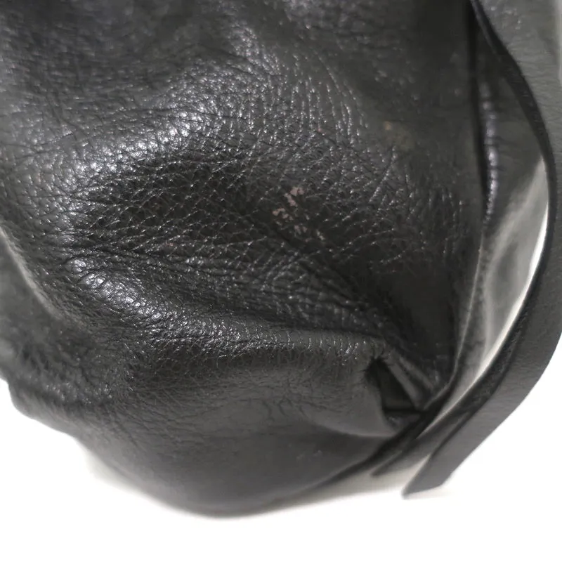 Salvatore Ferragamo Marisa Gancini Lock Large Shoulder Bag Black Leather