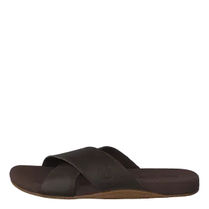Seatonbay Crossstrapslide Dark Brown Leather
