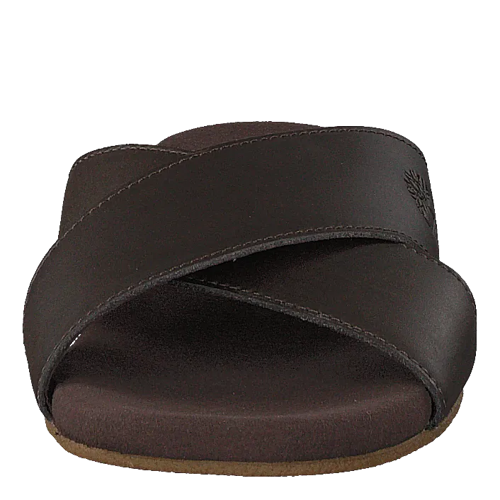 Seatonbay Crossstrapslide Dark Brown Leather